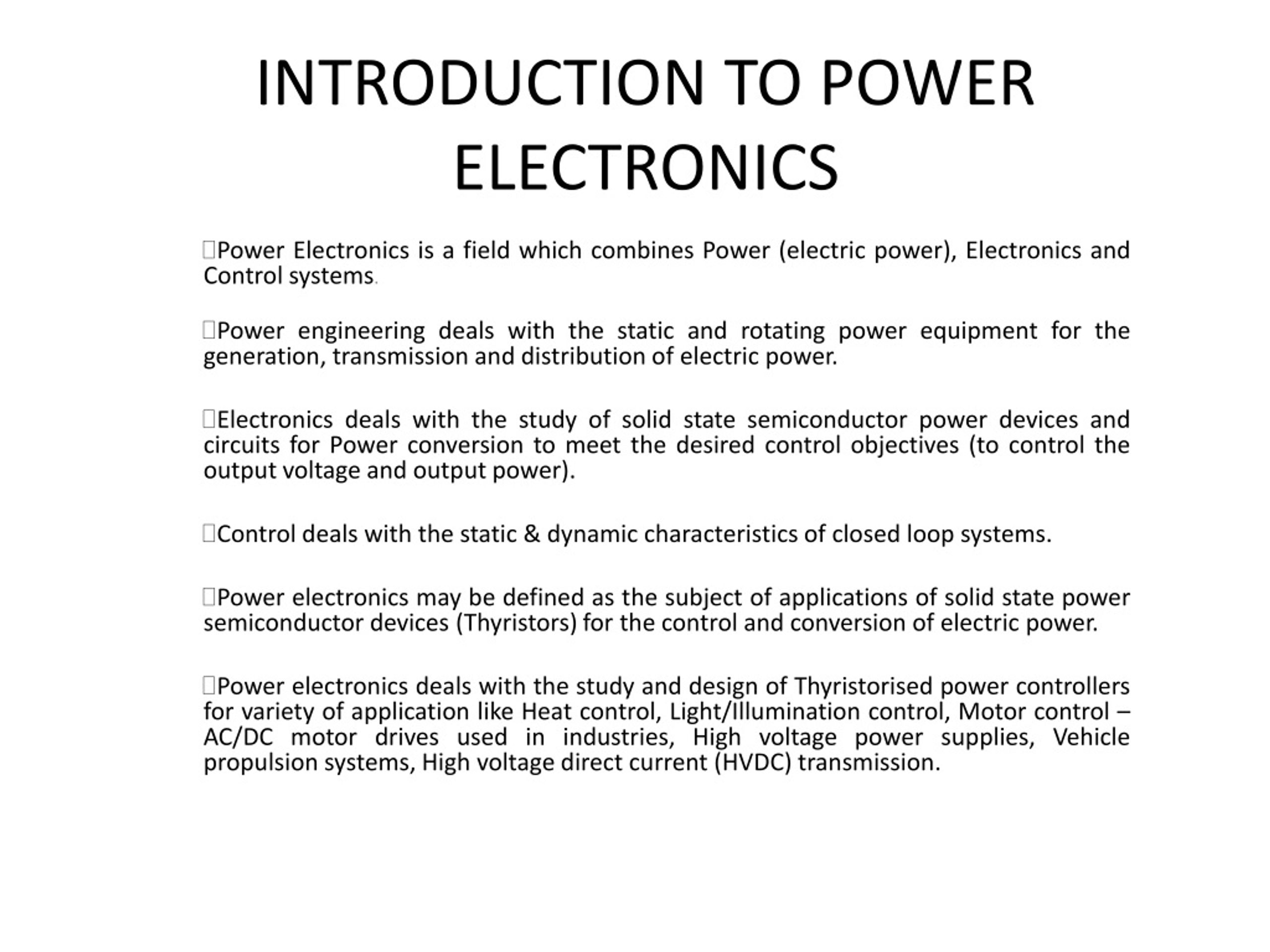 PPT - Introduction to Power Electronics PowerPoint Presentation, free ...