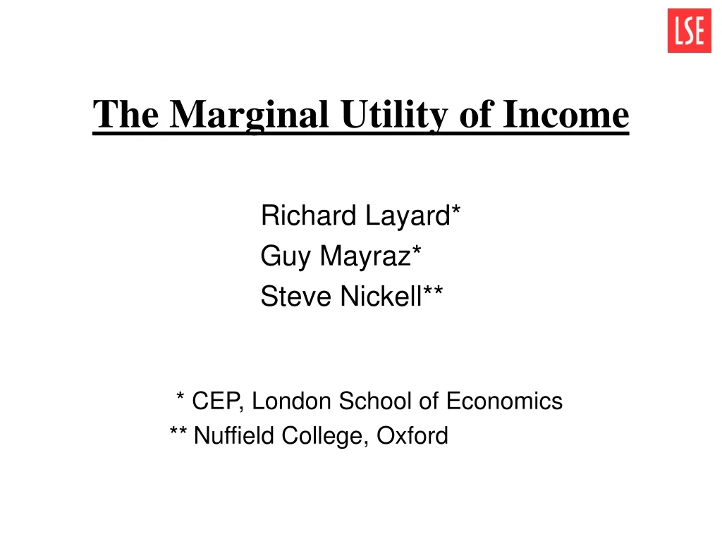 the marginal utility of income n.