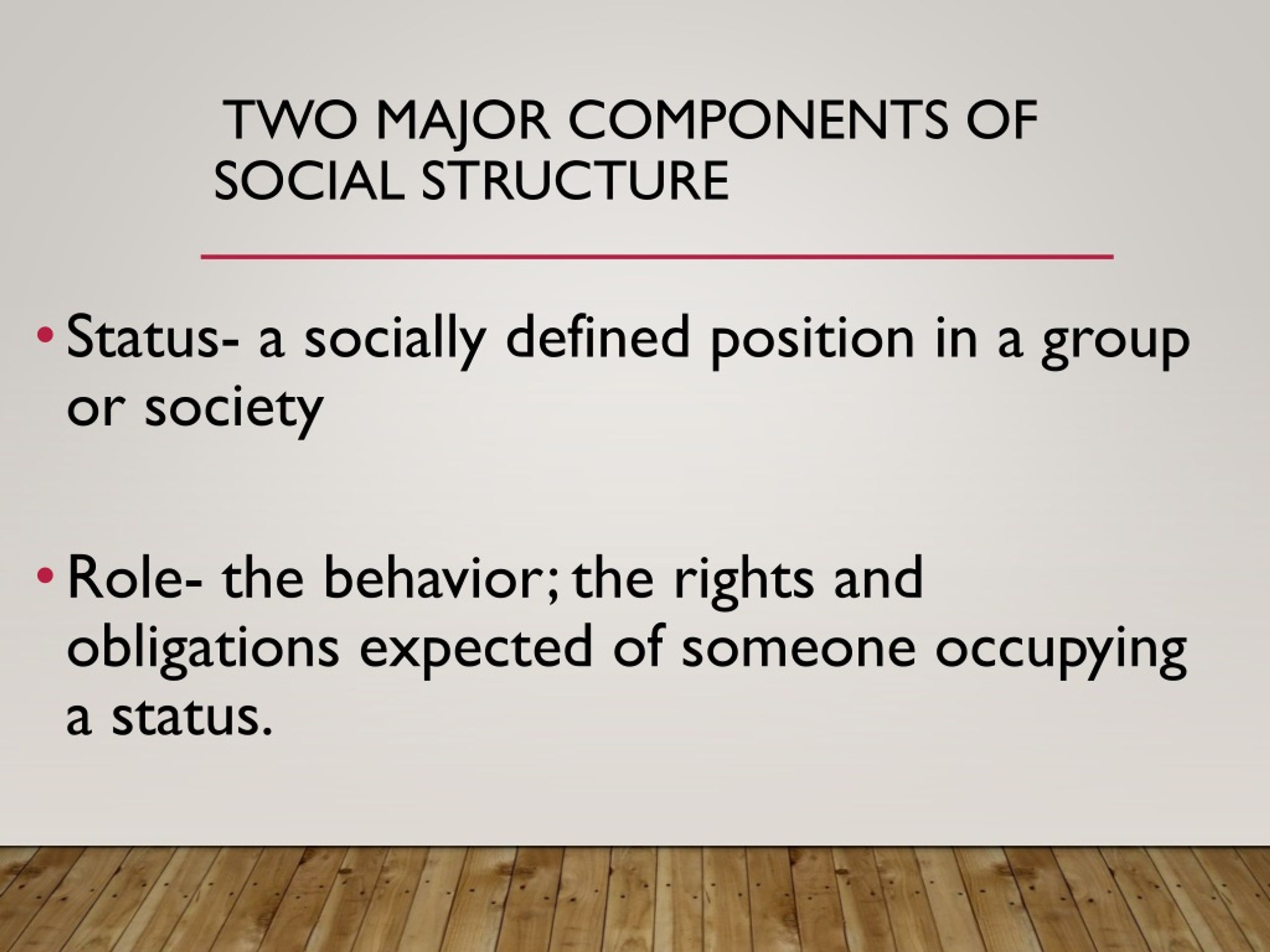 social structure assignment