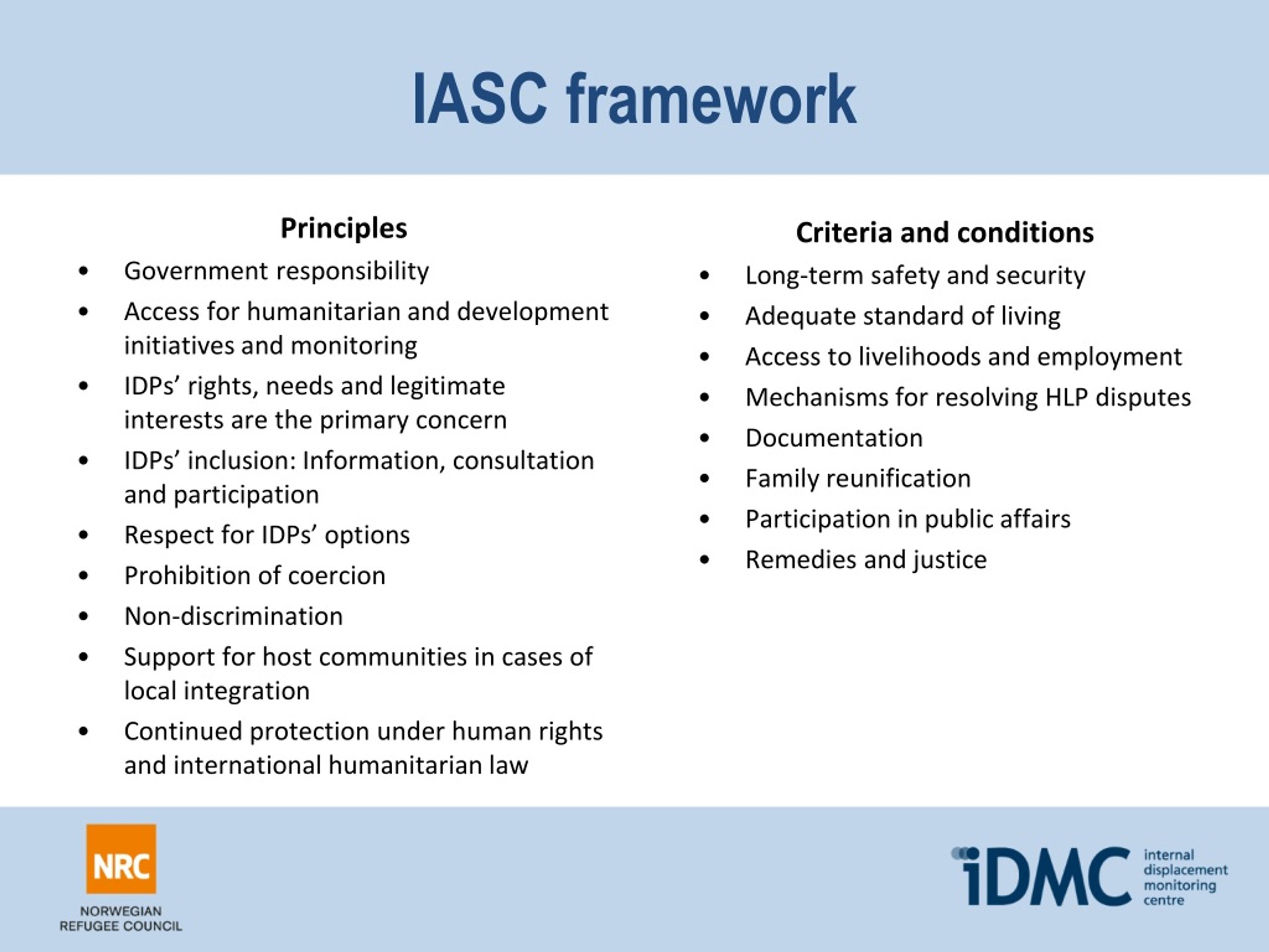 PPT Durable solutions Challenges and way forward Criteria PowerPoint