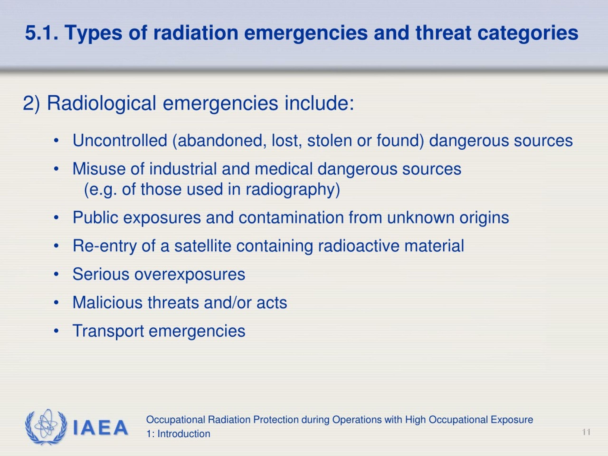 PPT - Occupational Radiation Protection During High Exposure Operations ...