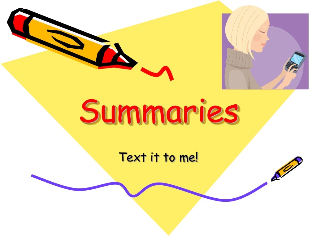 summaries n.