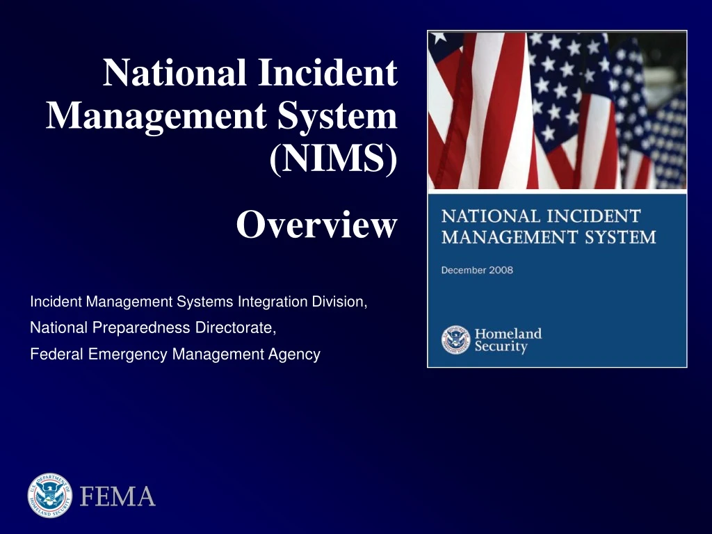 PPT - National Incident Management System (NIMS) Overview PowerPoint ...