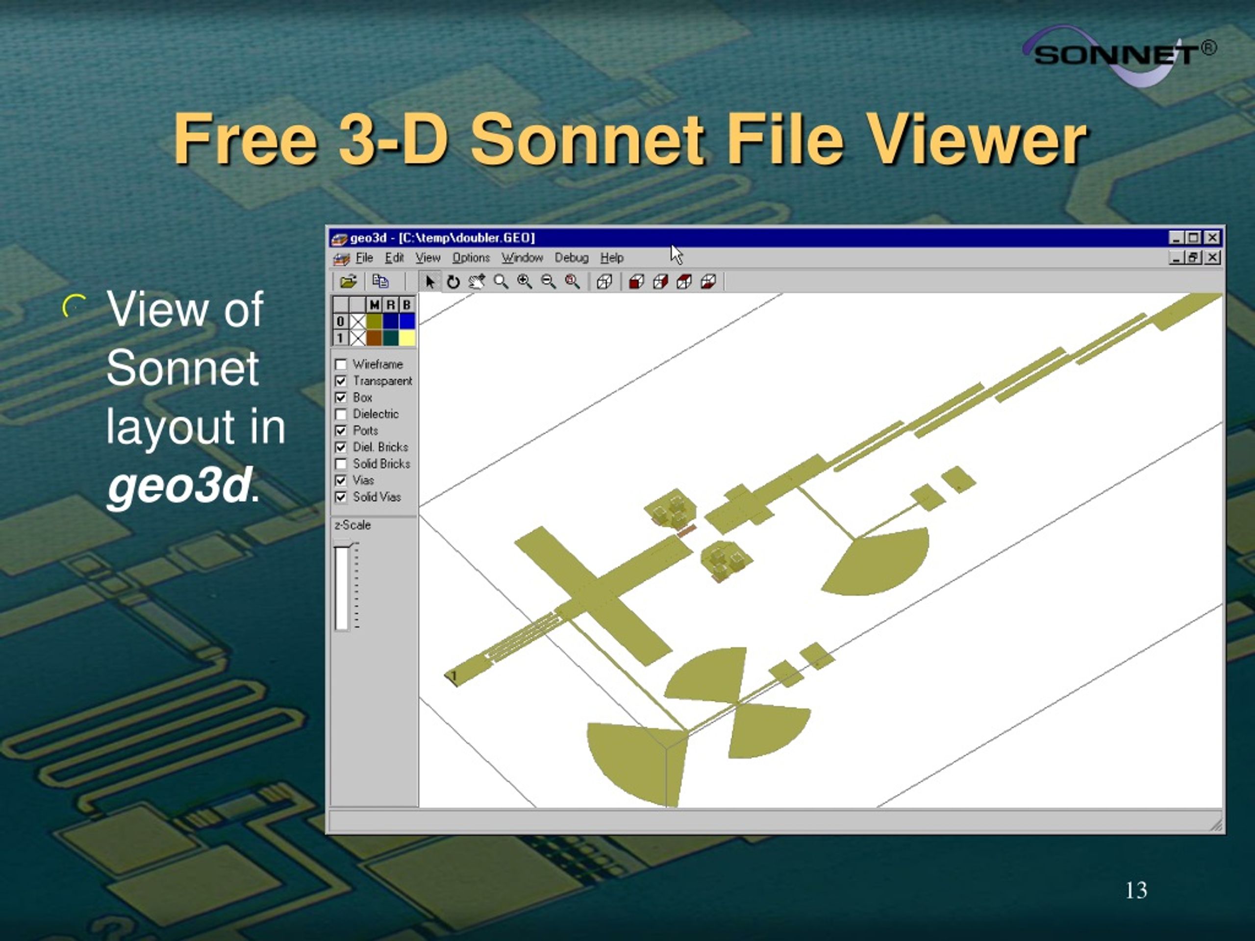 PPT - Interfacing Sonnet’s Electromagnetic Software With Existing ...