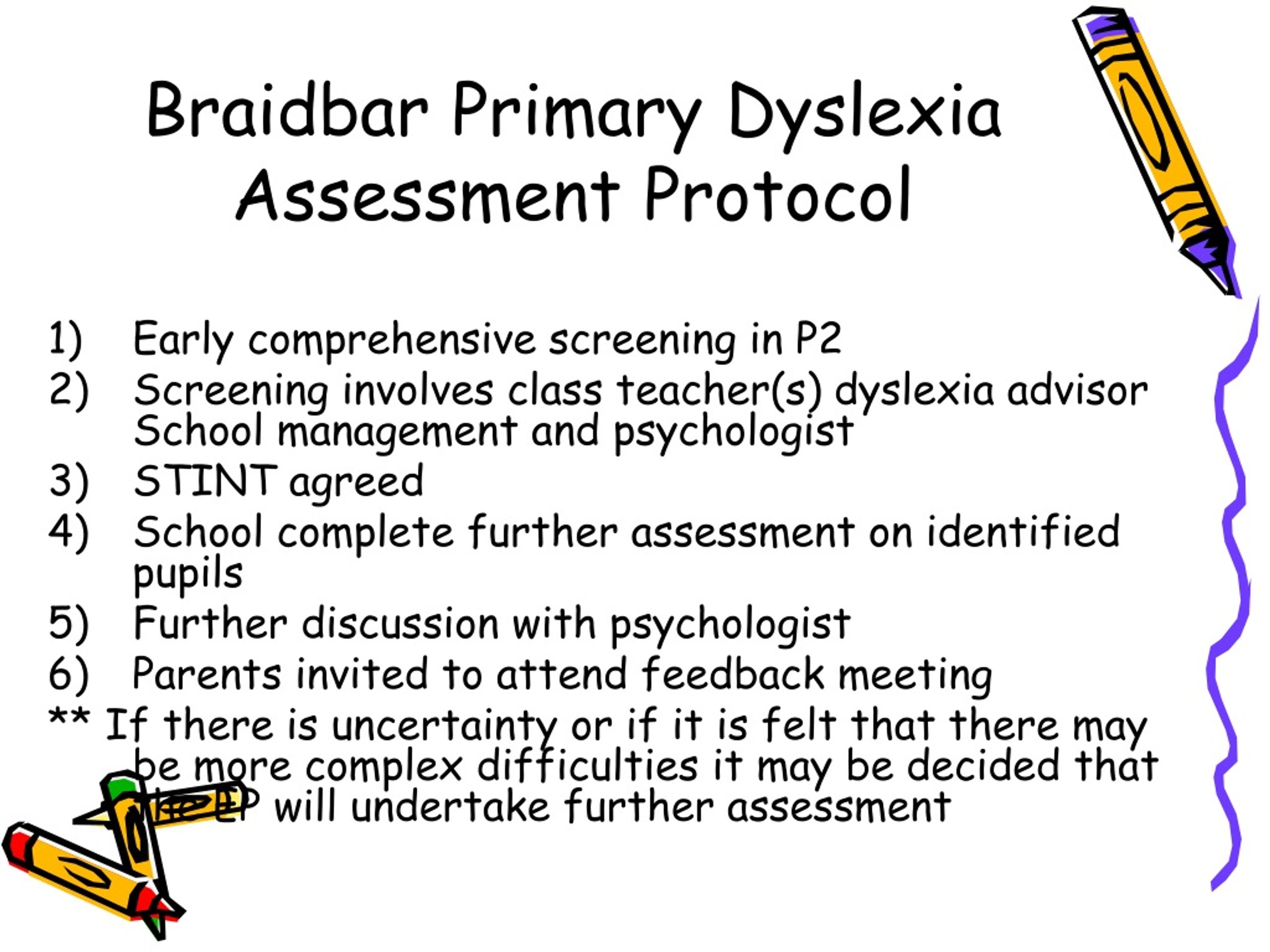 PPT - Dyslexia Assessment PowerPoint Presentation, Free Download - ID ...