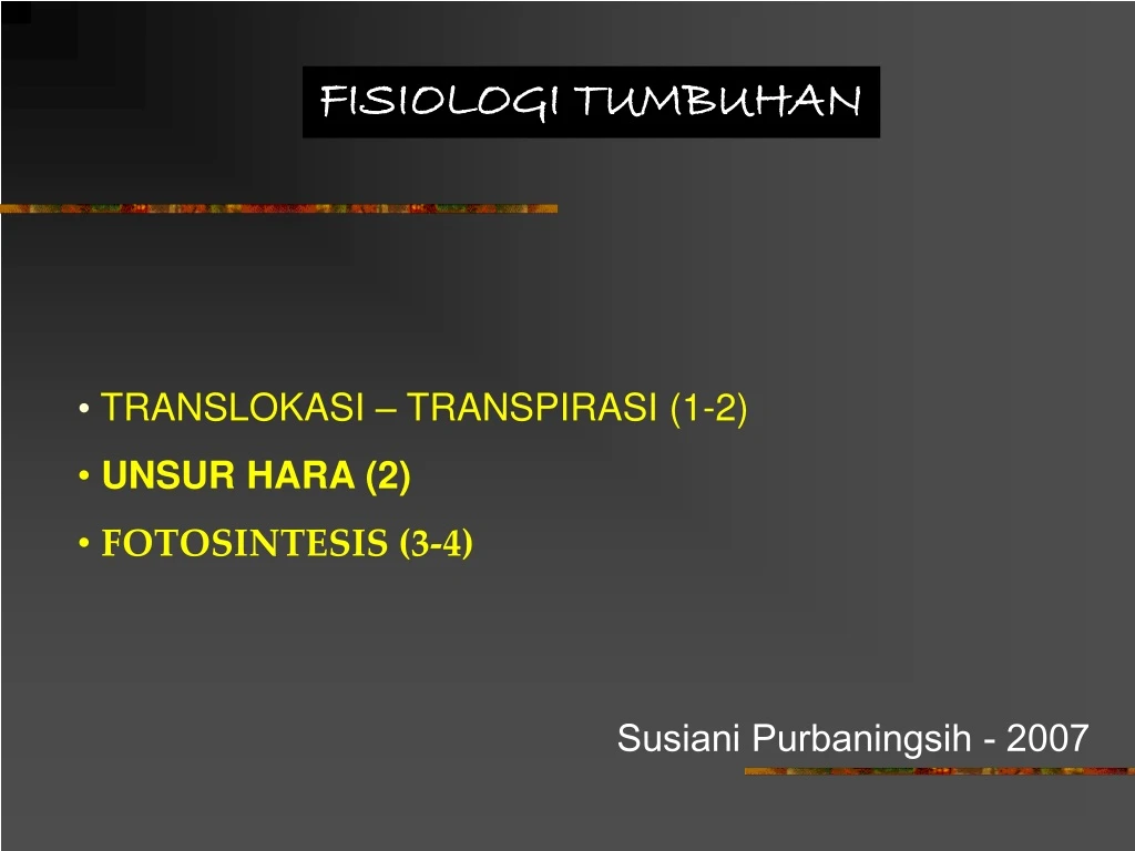 Ppt Fisiologi Tumbuhan Powerpoint Presentation Free Download Id