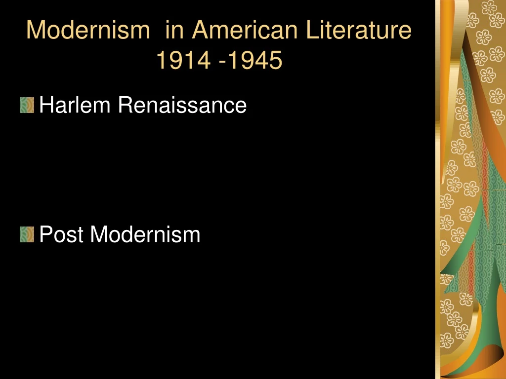 modernism literature presentation
