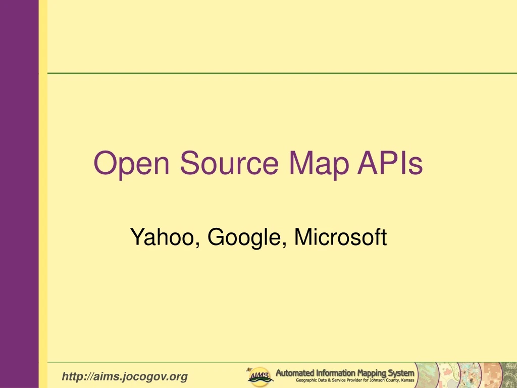 PPT - Open Source Map APIs PowerPoint Presentation, free download - ID ...
