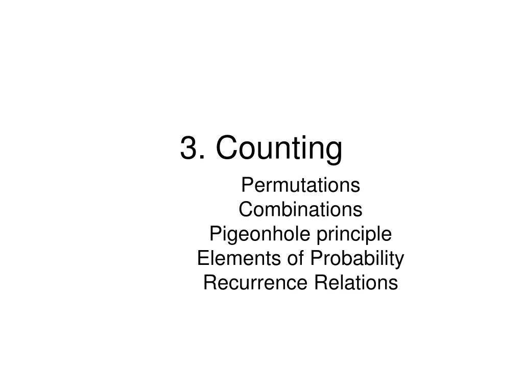 3 counting n.