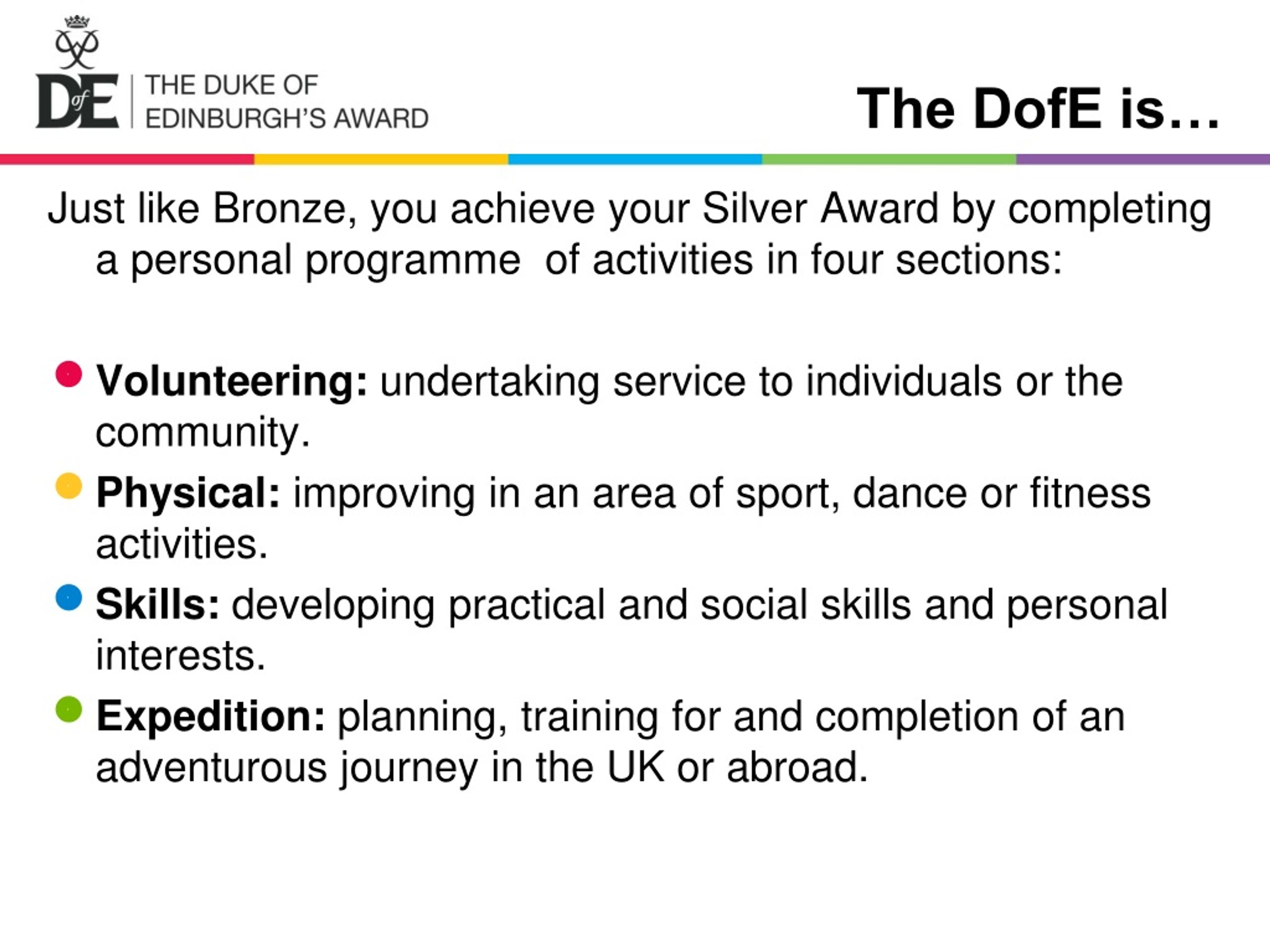 presentation style dofe