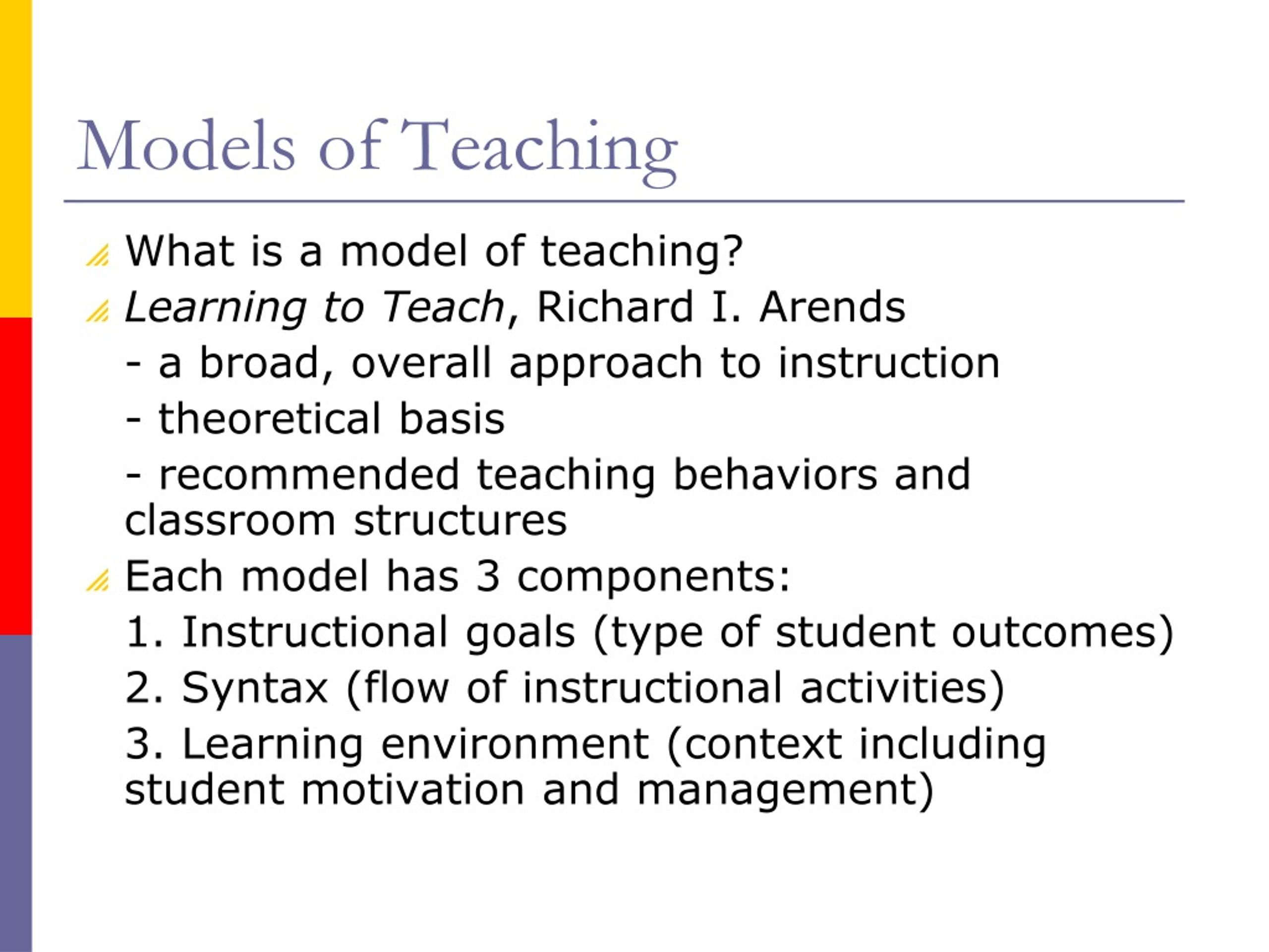 presentation teaching model