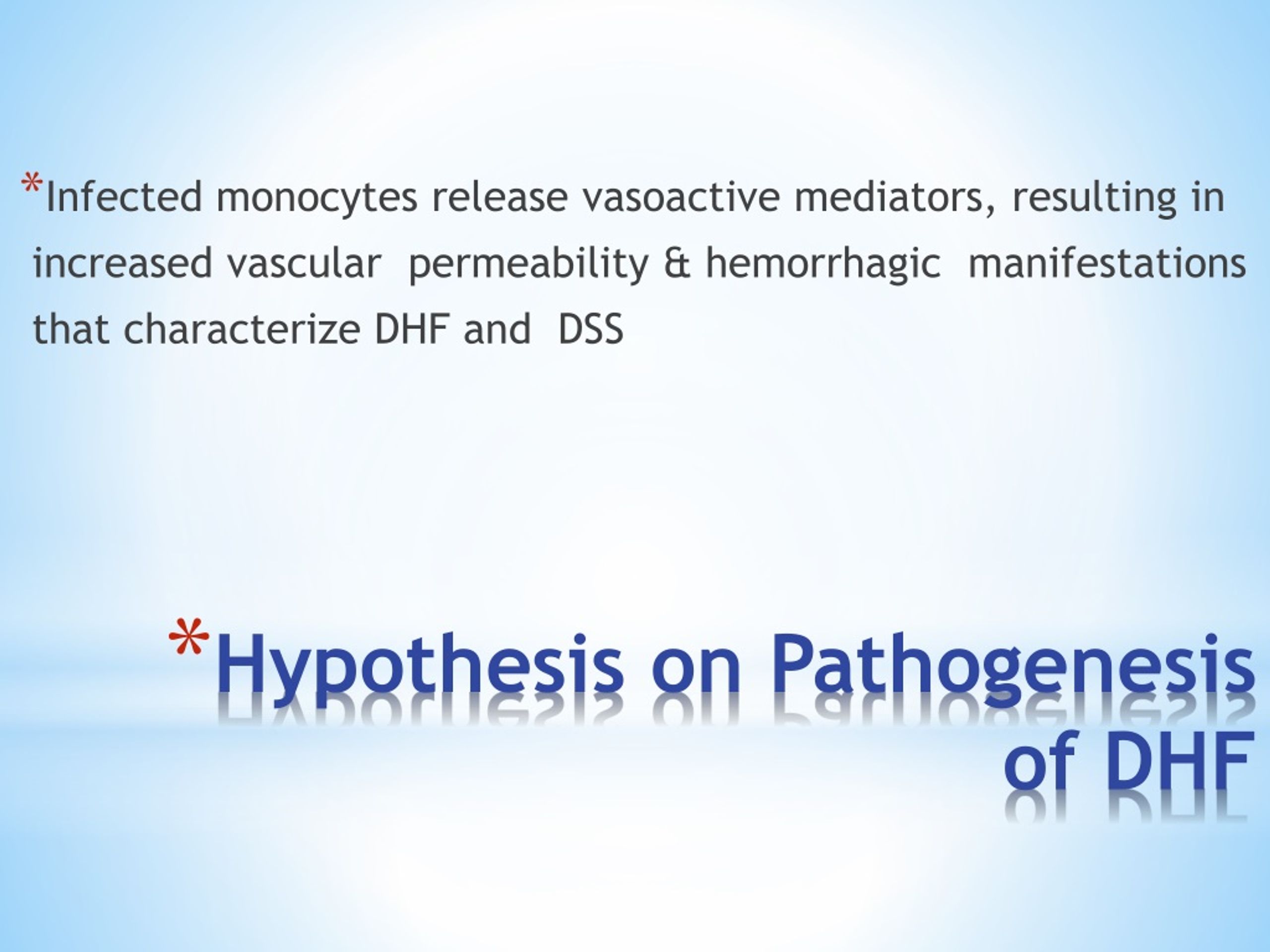 hypothesis dengue virus