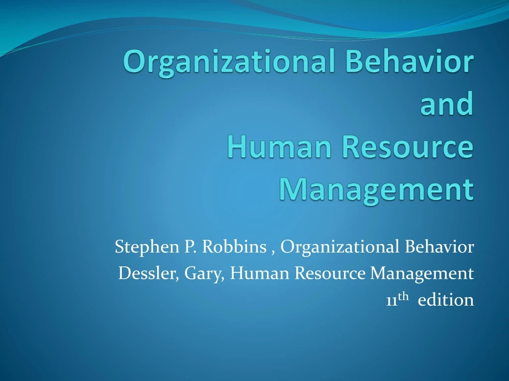 phd in organizational behaviour and human resource management