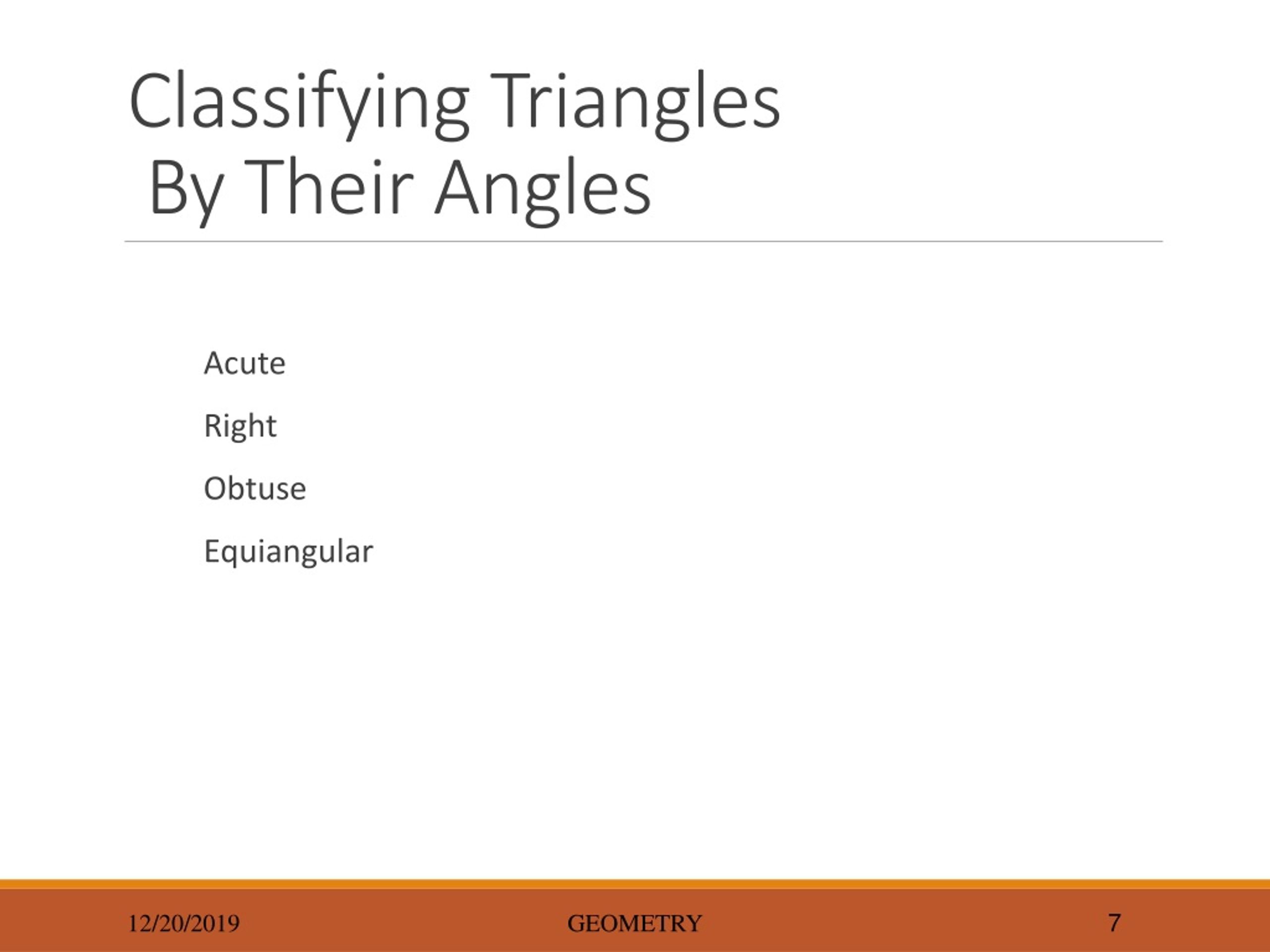 Ppt Classifying Triangles Powerpoint Presentation Free Download Id9196447 3202