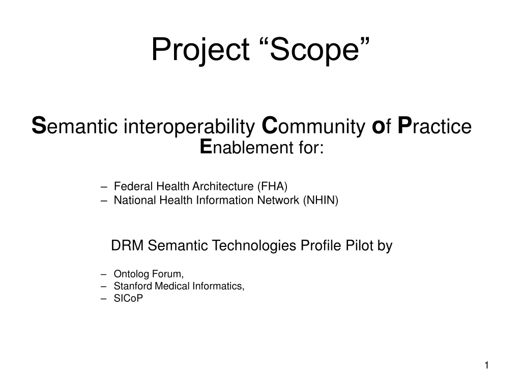 project scope n.
