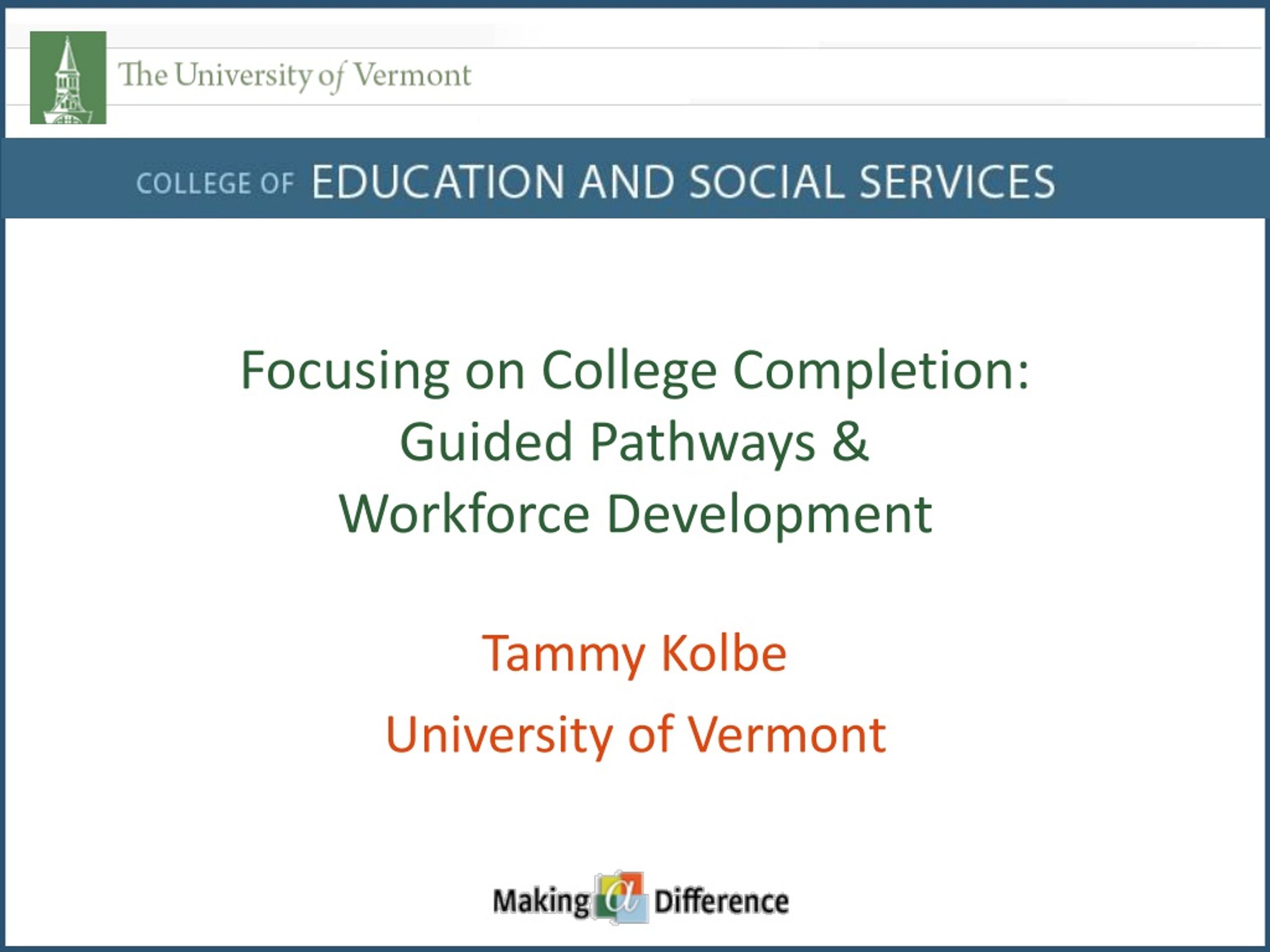 PPT - Focusing On College Completion: Guided Pathways & Workforce ...