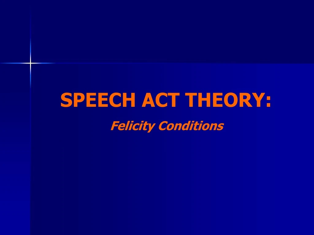 speech act theory powerpoint presentation