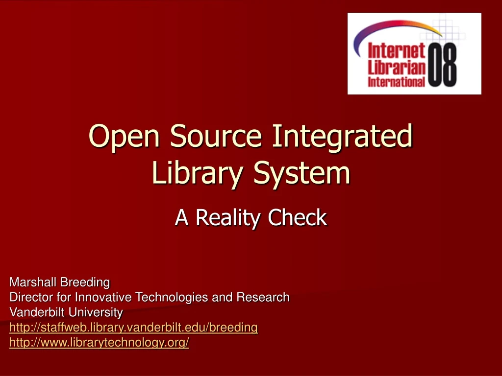 open source integrated library system n.
