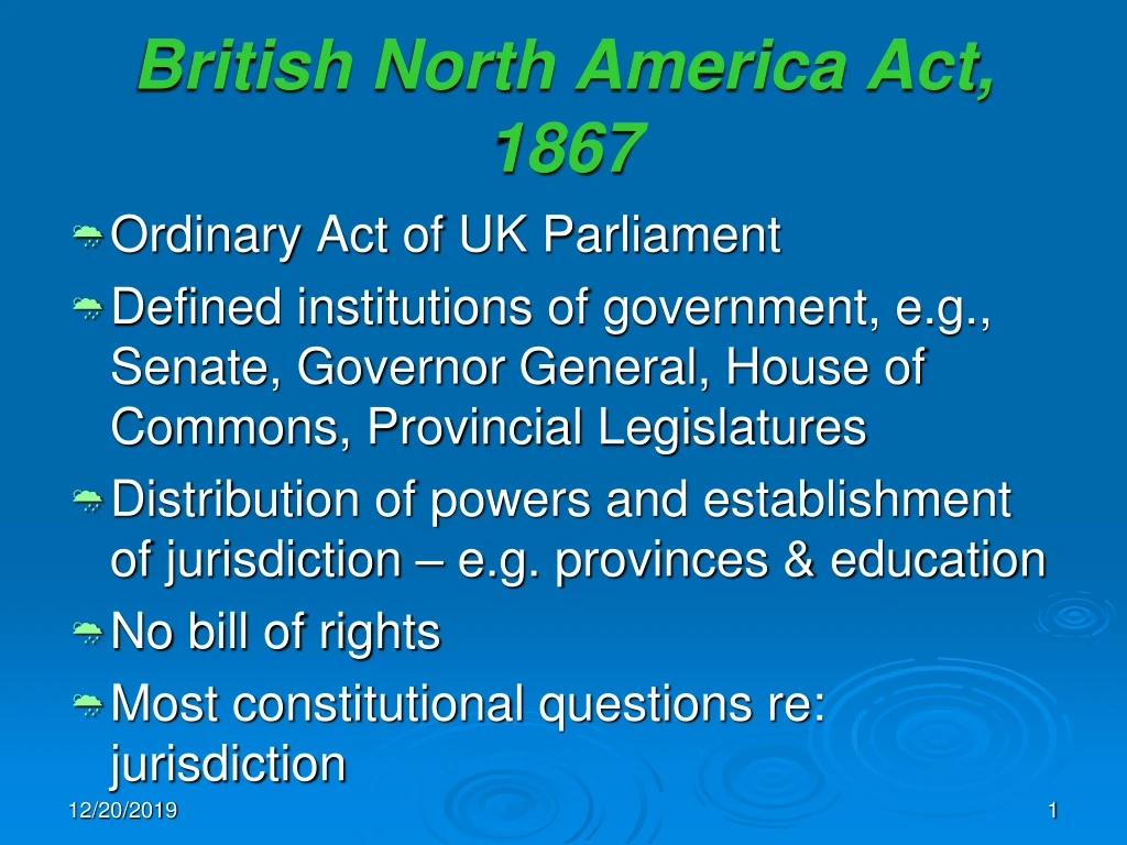 PPT - British North America Act, 1867 PowerPoint Presentation, free ...