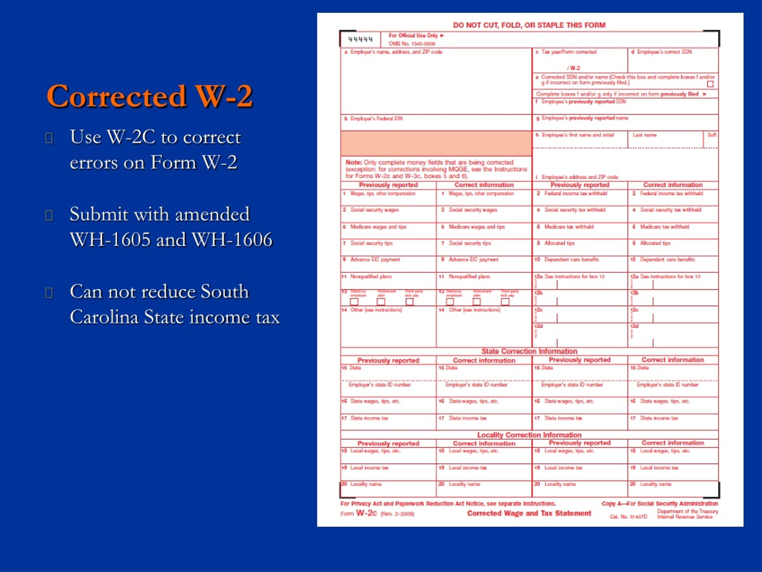 PPT - South Carolina Withholding And Forms W-2 PowerPoint Presentation ...