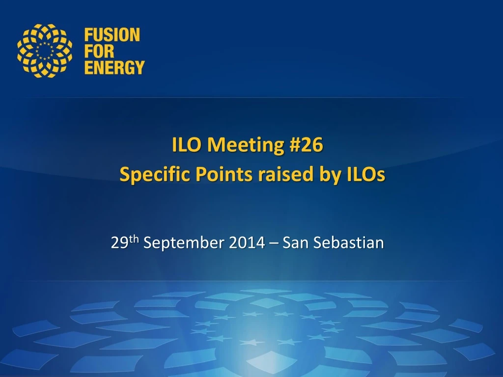 ilo meeting 26 specific points raised by ilos n.
