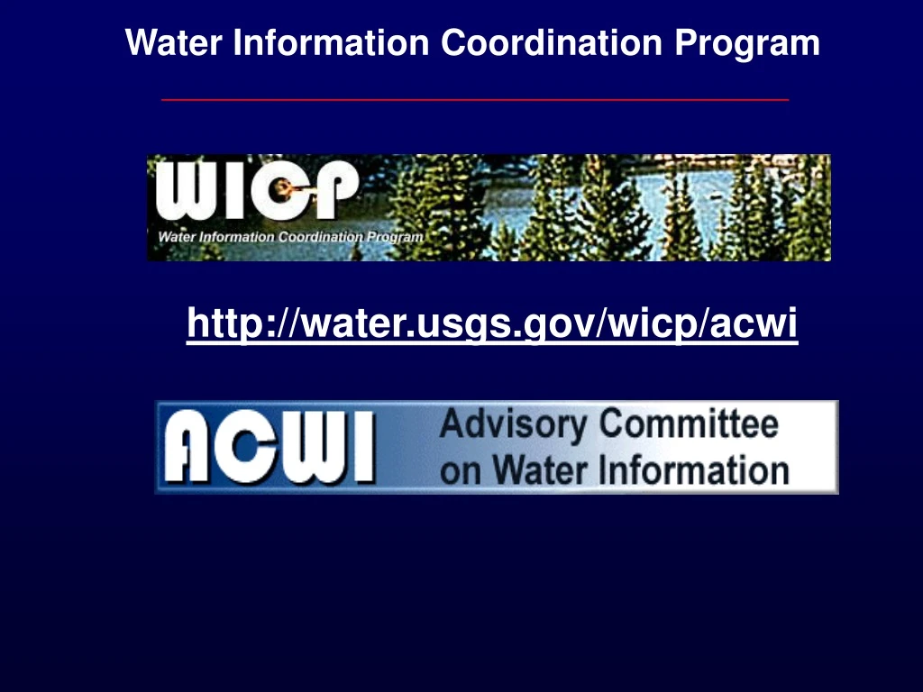 water information coordination program n.
