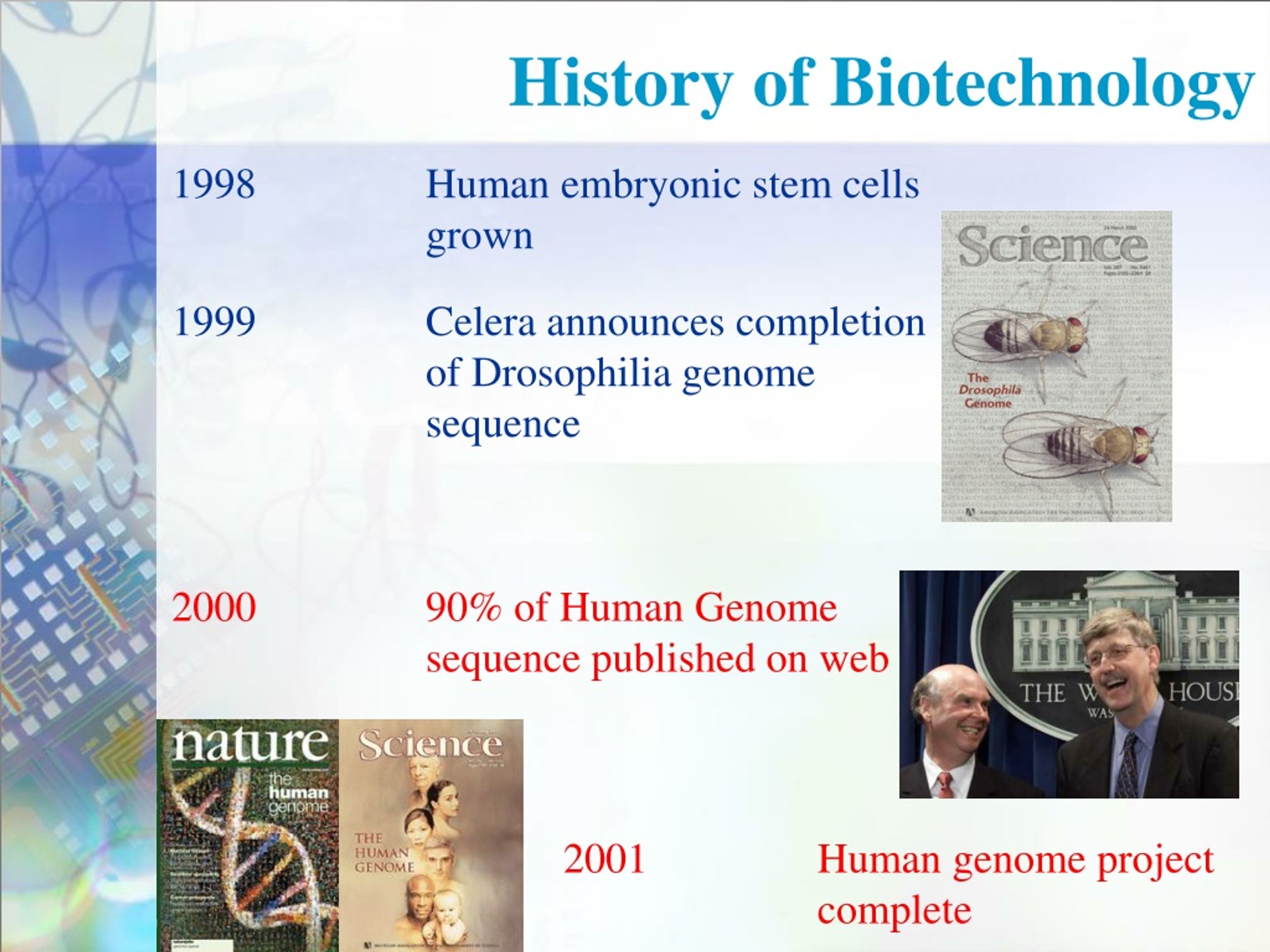 PPT History of BIOTECHNOLOGY PowerPoint Presentation, free download