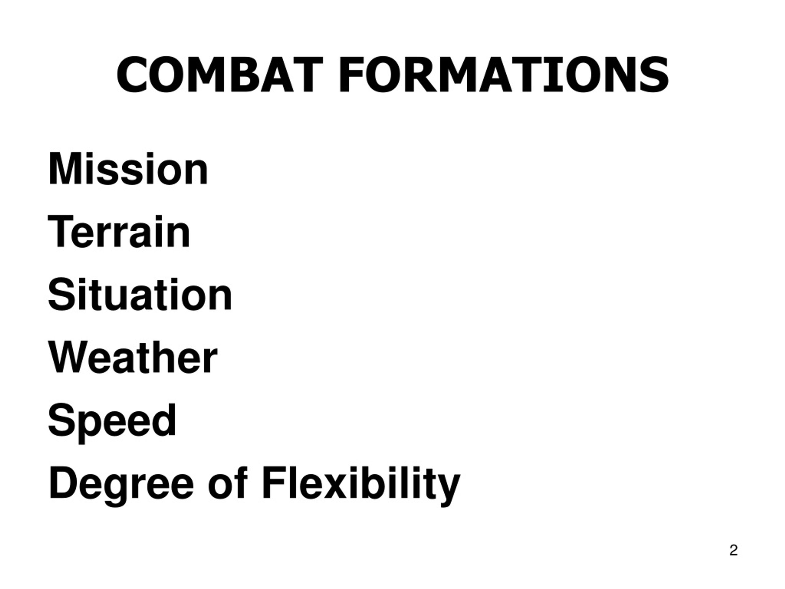 PPT - COMBAT FORMATIONS PowerPoint Presentation, free download - ID:9200452