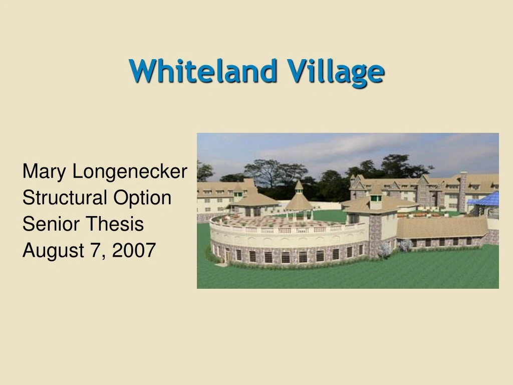 whiteland village n.