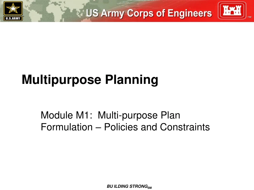 multipurpose planning n.