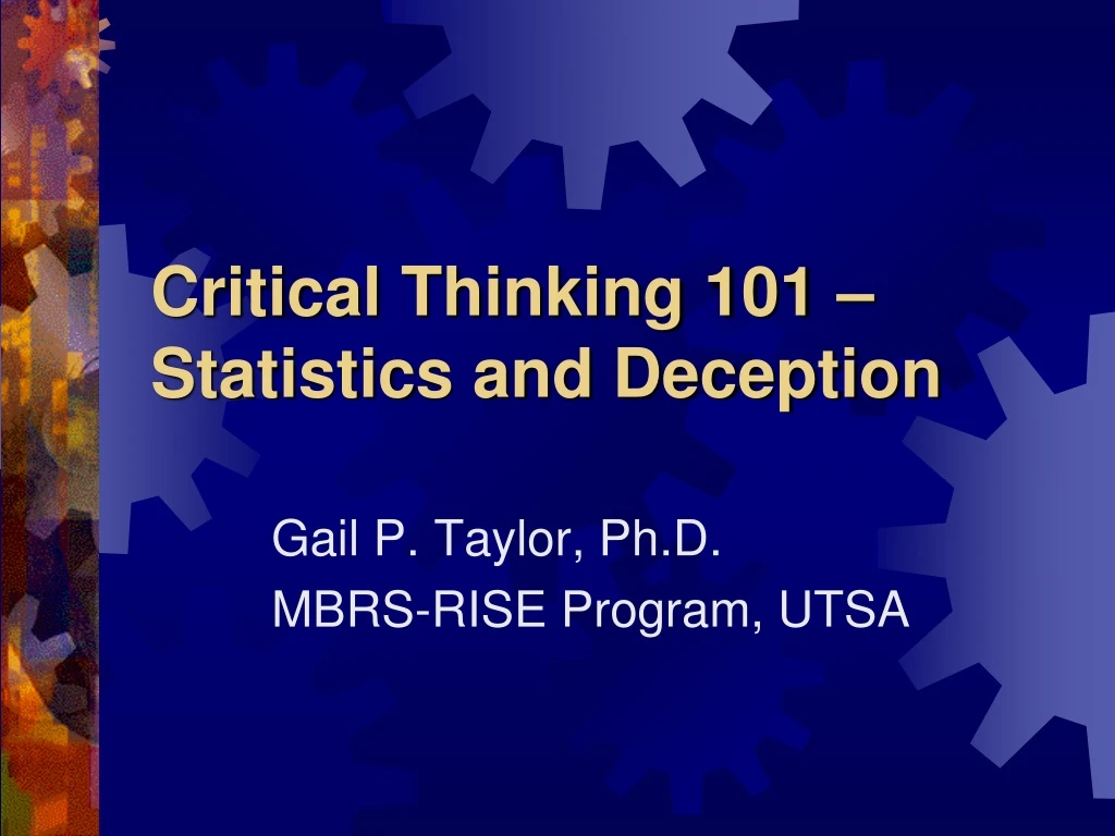 critical thinking in statistics