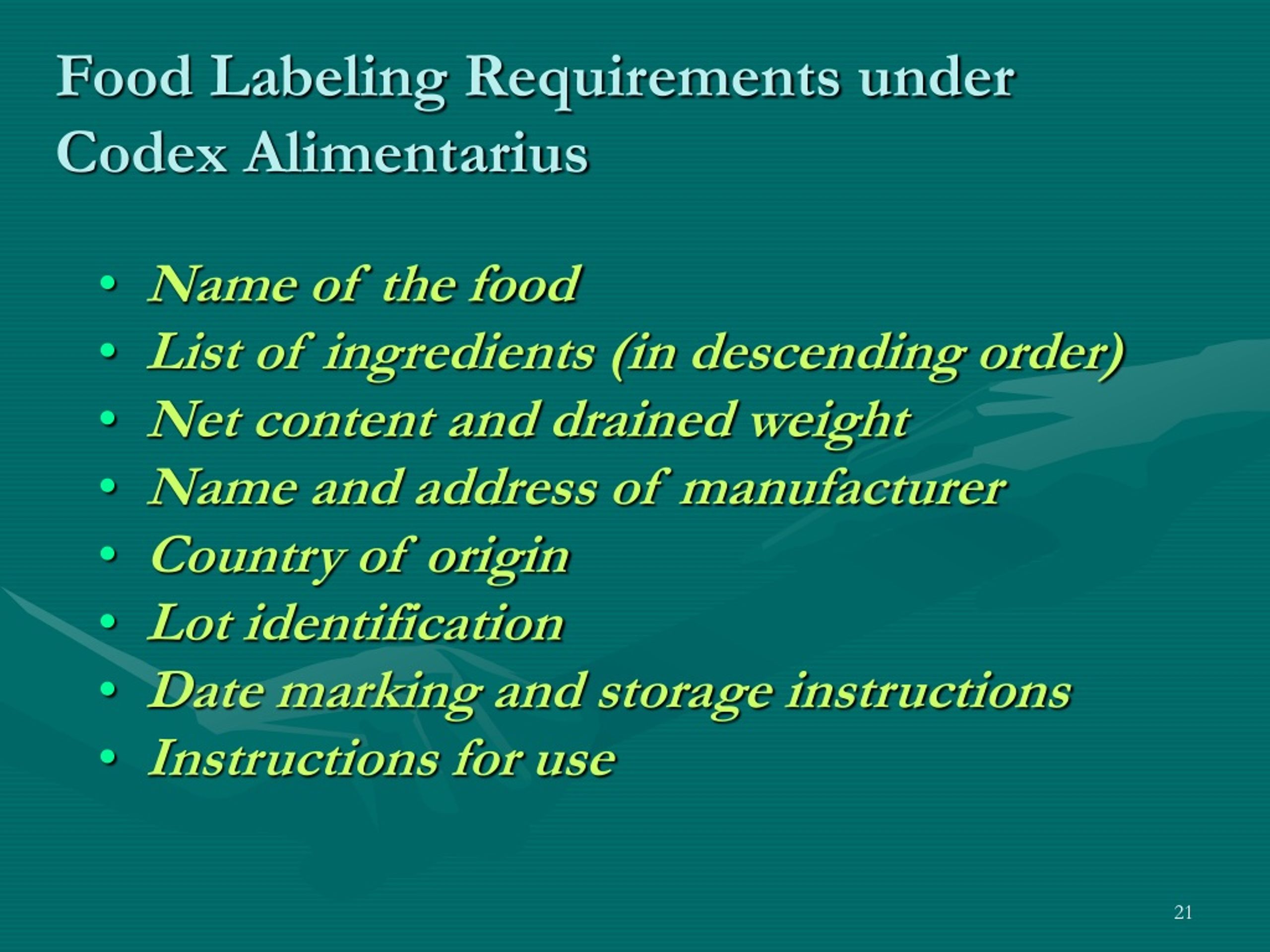 PPT - Codex Alimentarius PowerPoint Presentation, Free Download - ID ...