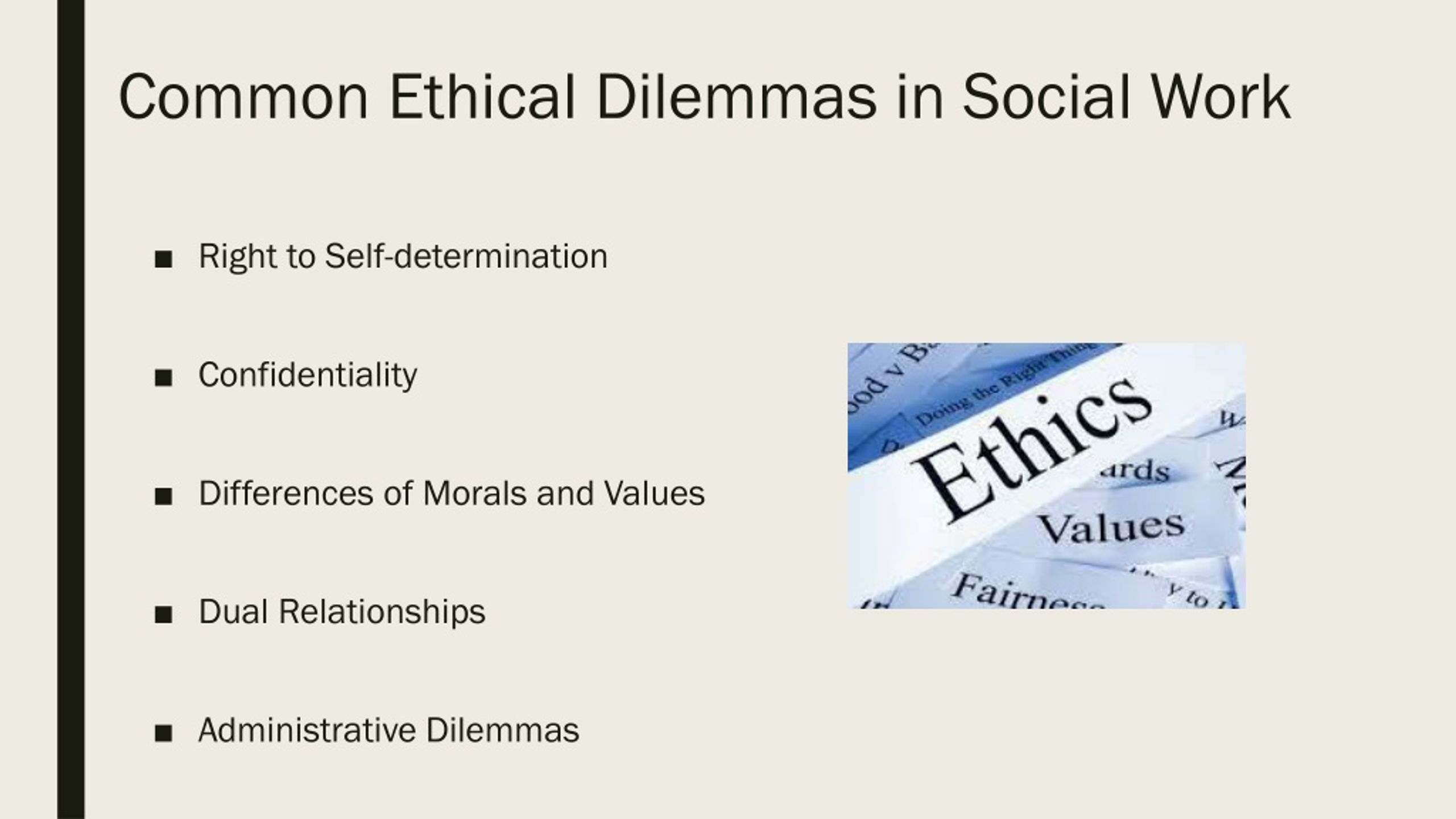 social work ethical dilemma assignment