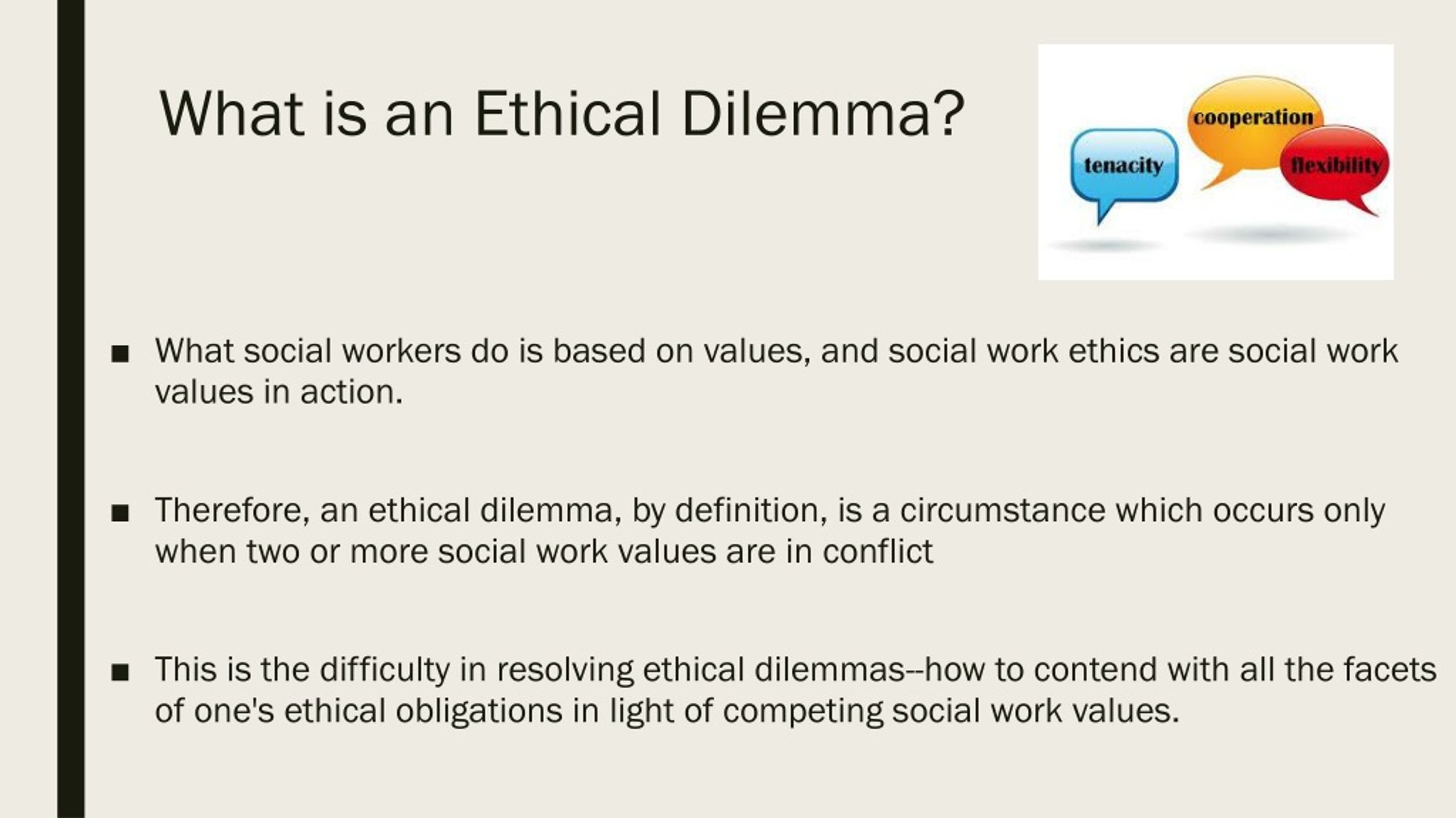 social work ethical dilemma assignment