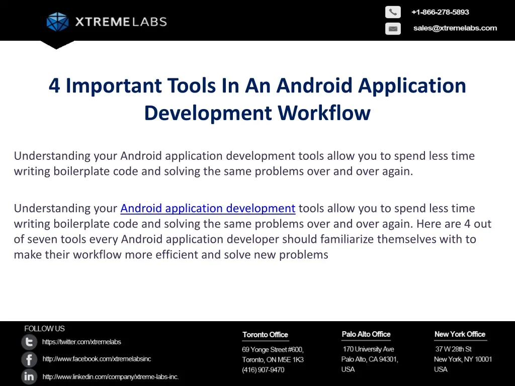 4 important tools in an android application n.