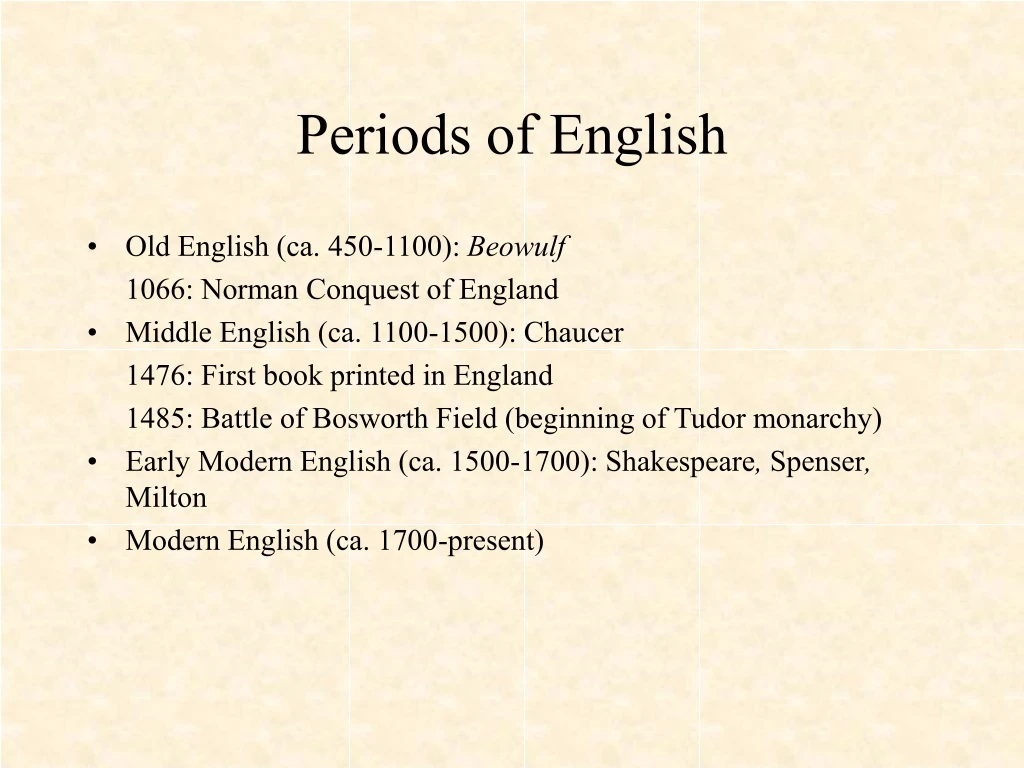 modern english period presentation