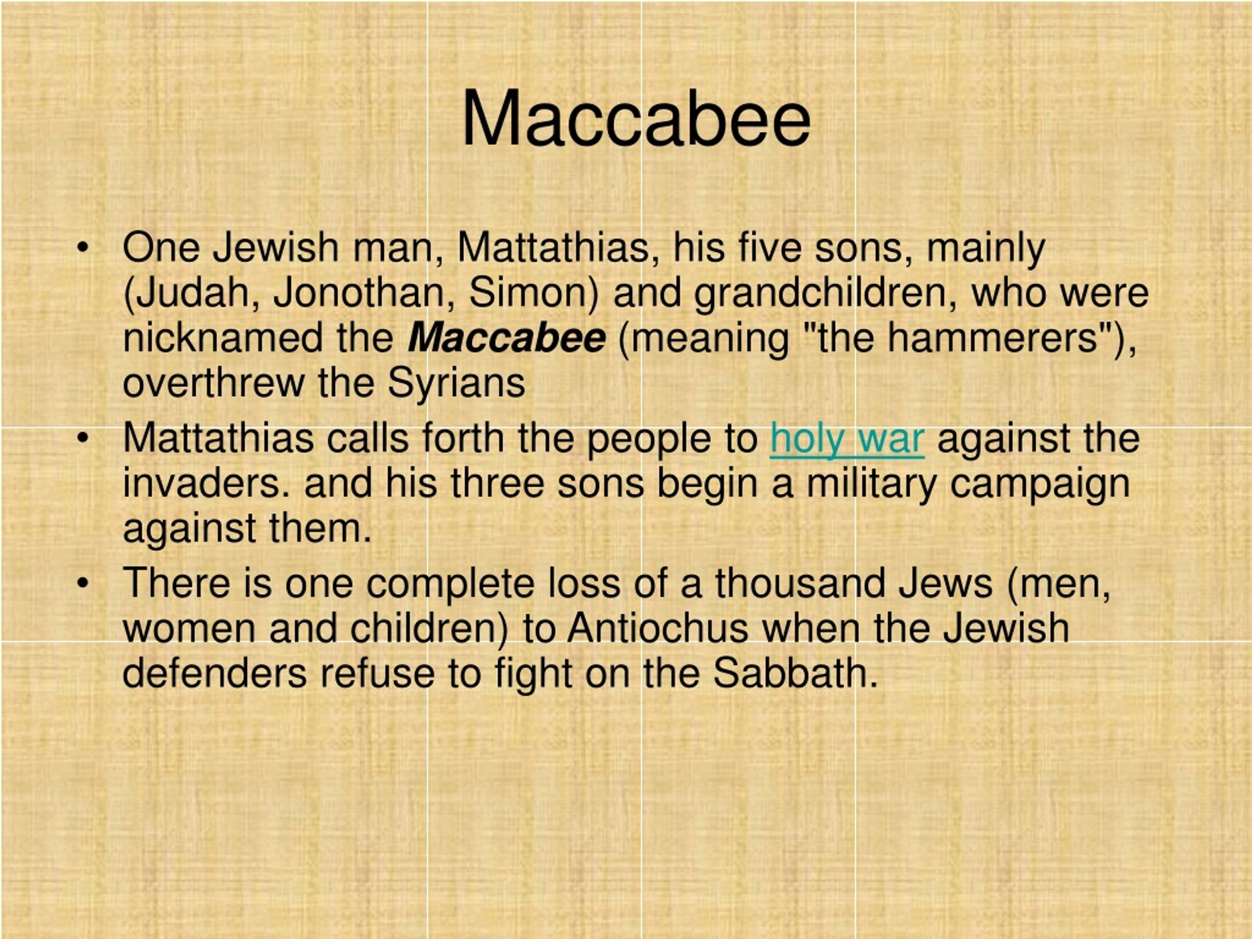 PPT - THE BOOKS OF MACCABEES PowerPoint Presentation, Free Download ...