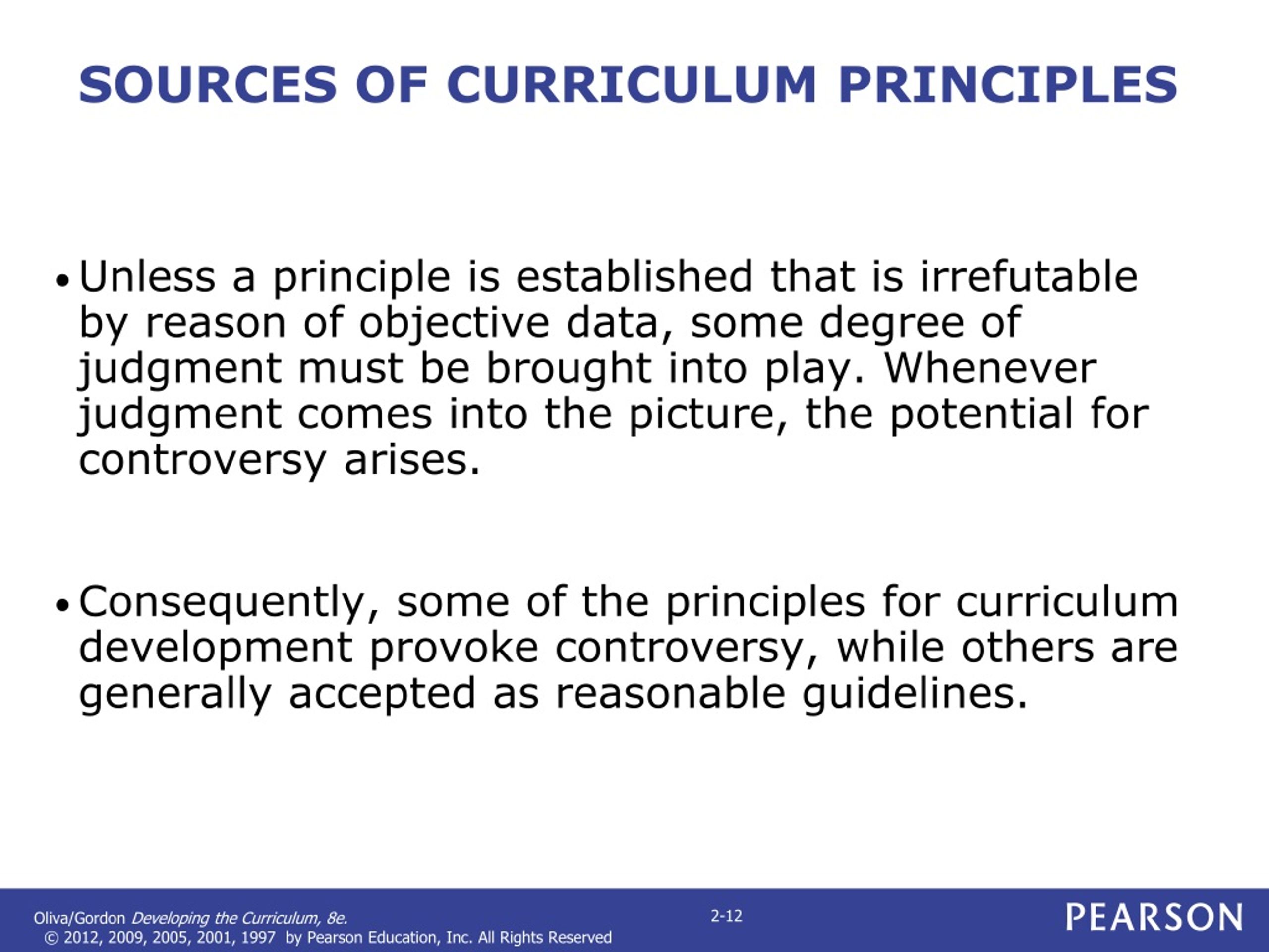 PPT - CHAPTER 2: PRINCIPLES OF CURRICULUM DEVELOPMENT PowerPoint ...