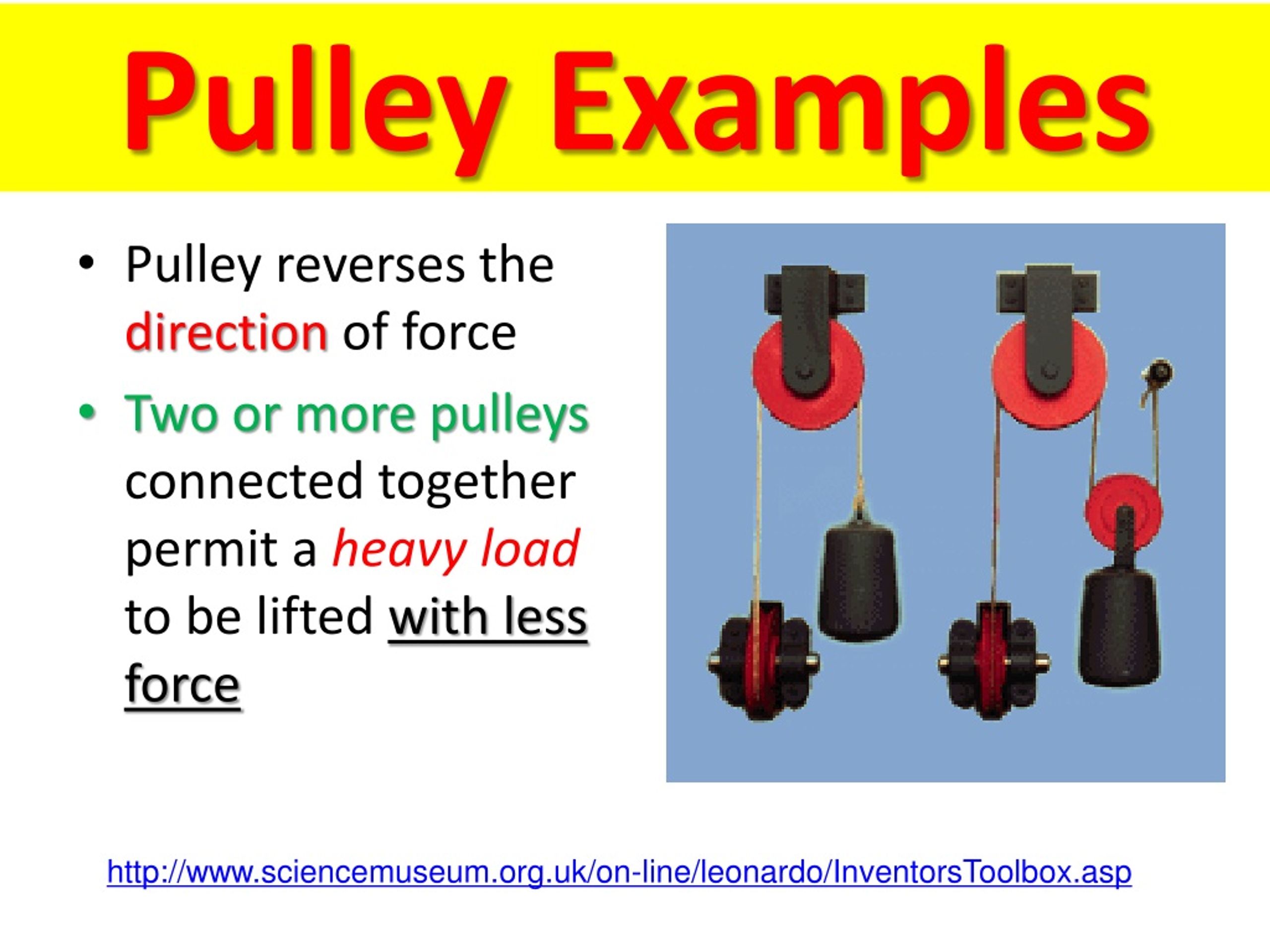 PPT - PULLEY BLOCK AND TACKLE Compound Drive Pulley Trains PowerPoint  Presentation - ID:9204017