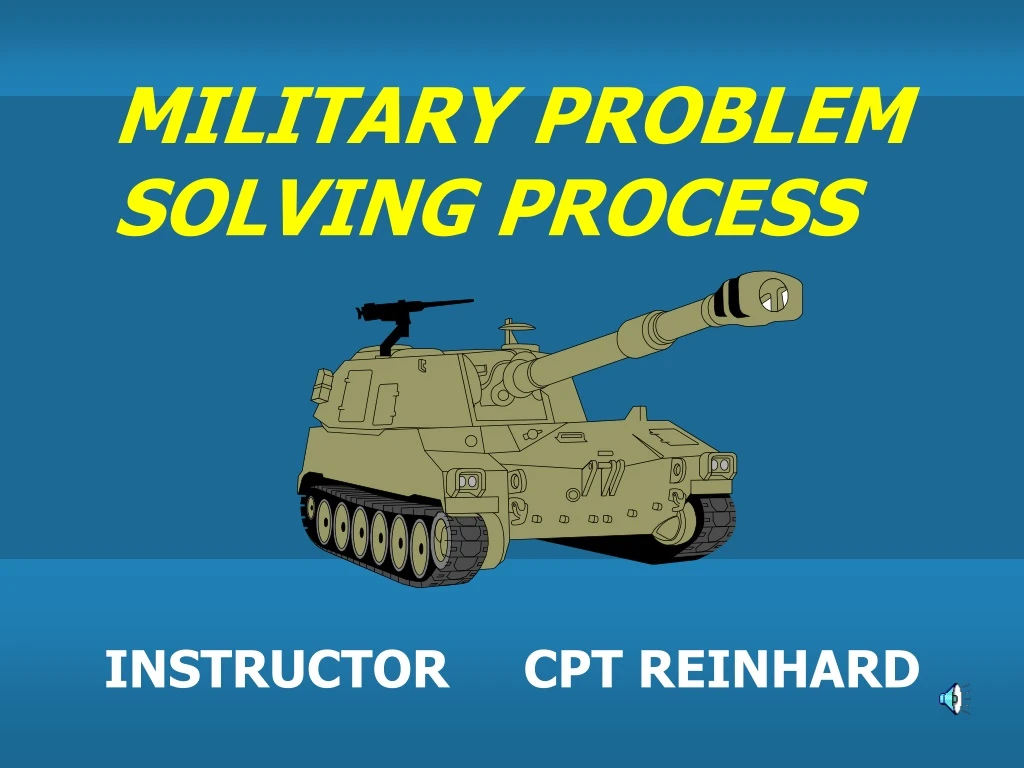 the military problem solving process