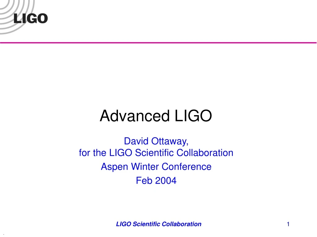 advanced ligo n.