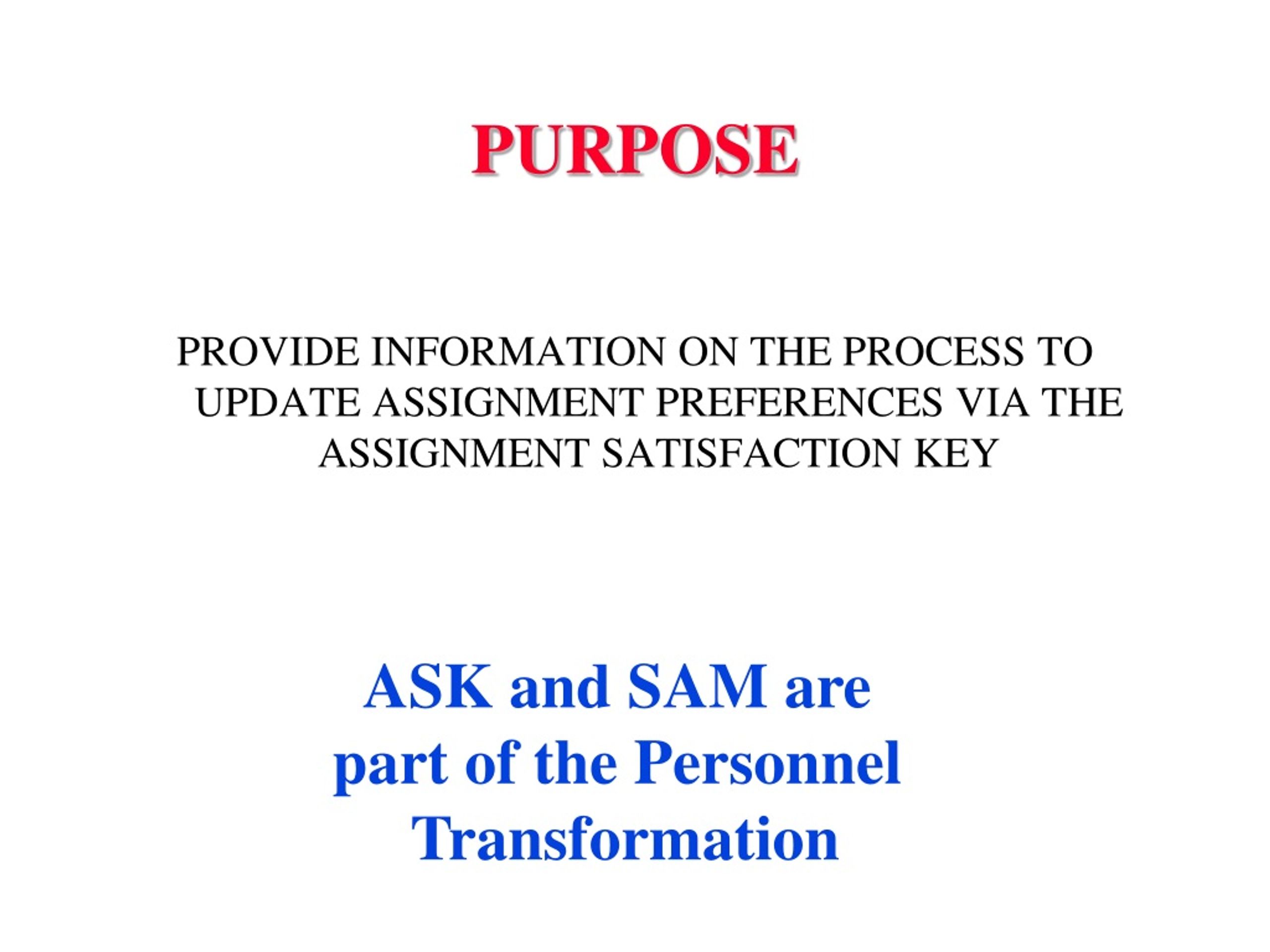 assignment satisfaction key (ask) for enlisted members