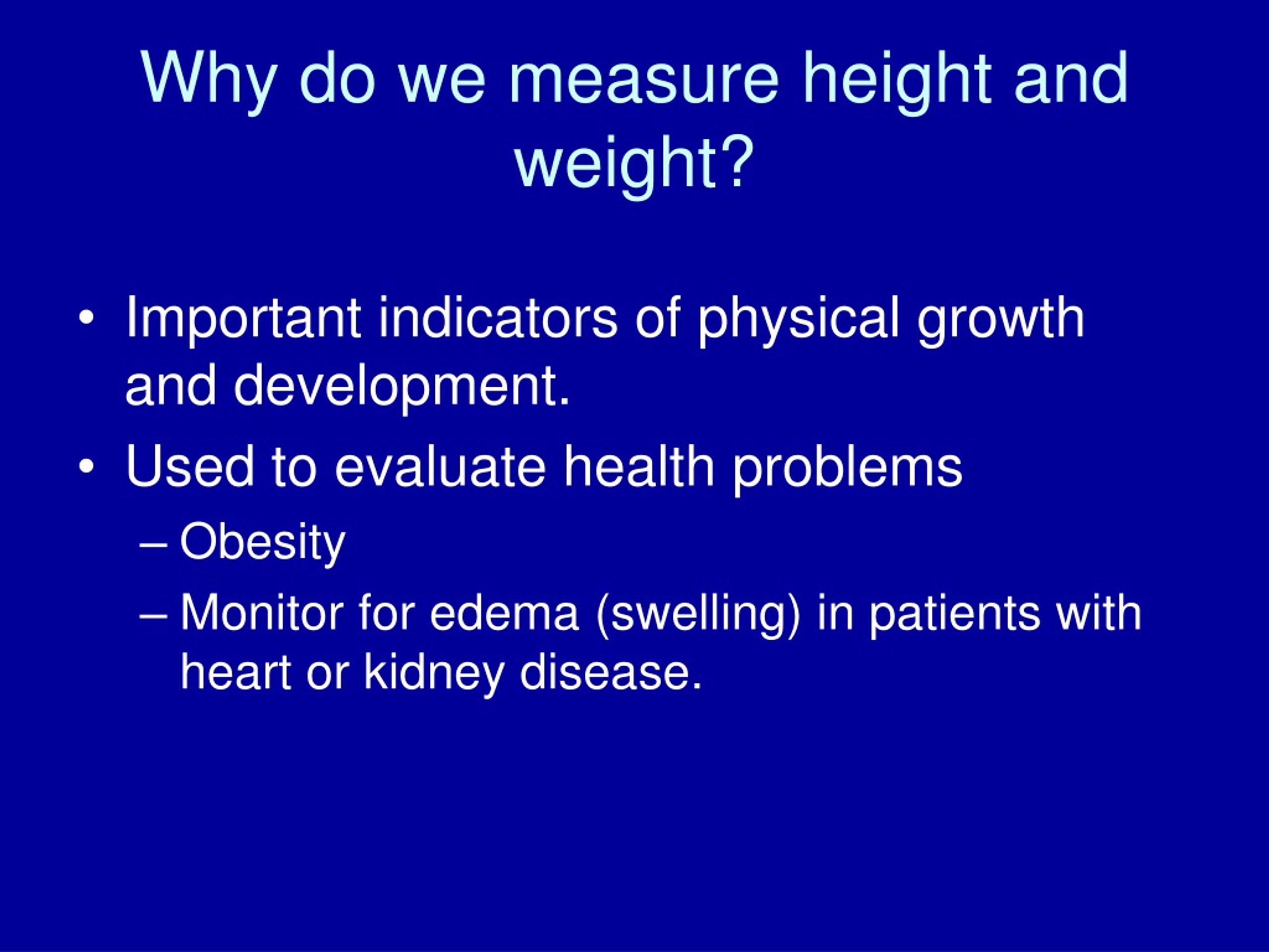 Height & Weight Measurement