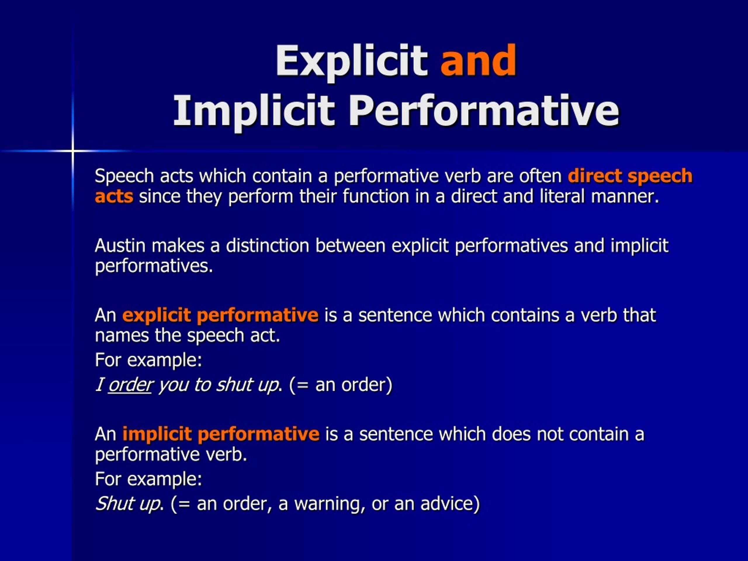 performative speech act meaning