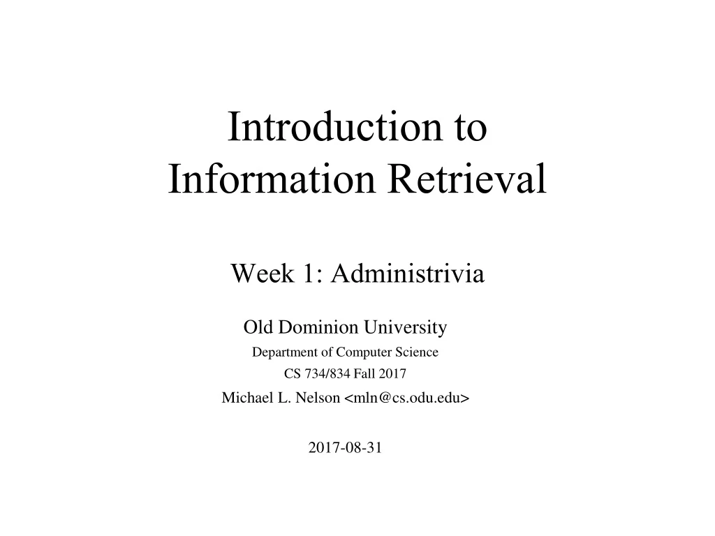 an introduction to information retrieval 2009 solution