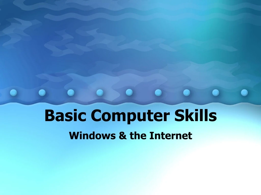 basic computer skills presentation