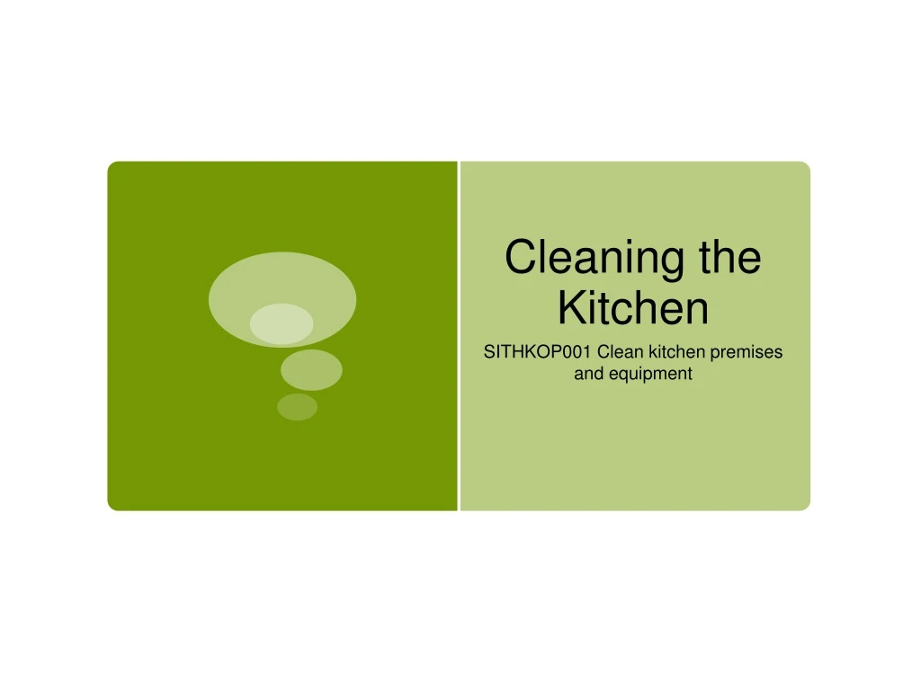 PPT Cleaning the Kitchen PowerPoint Presentation, free download ID