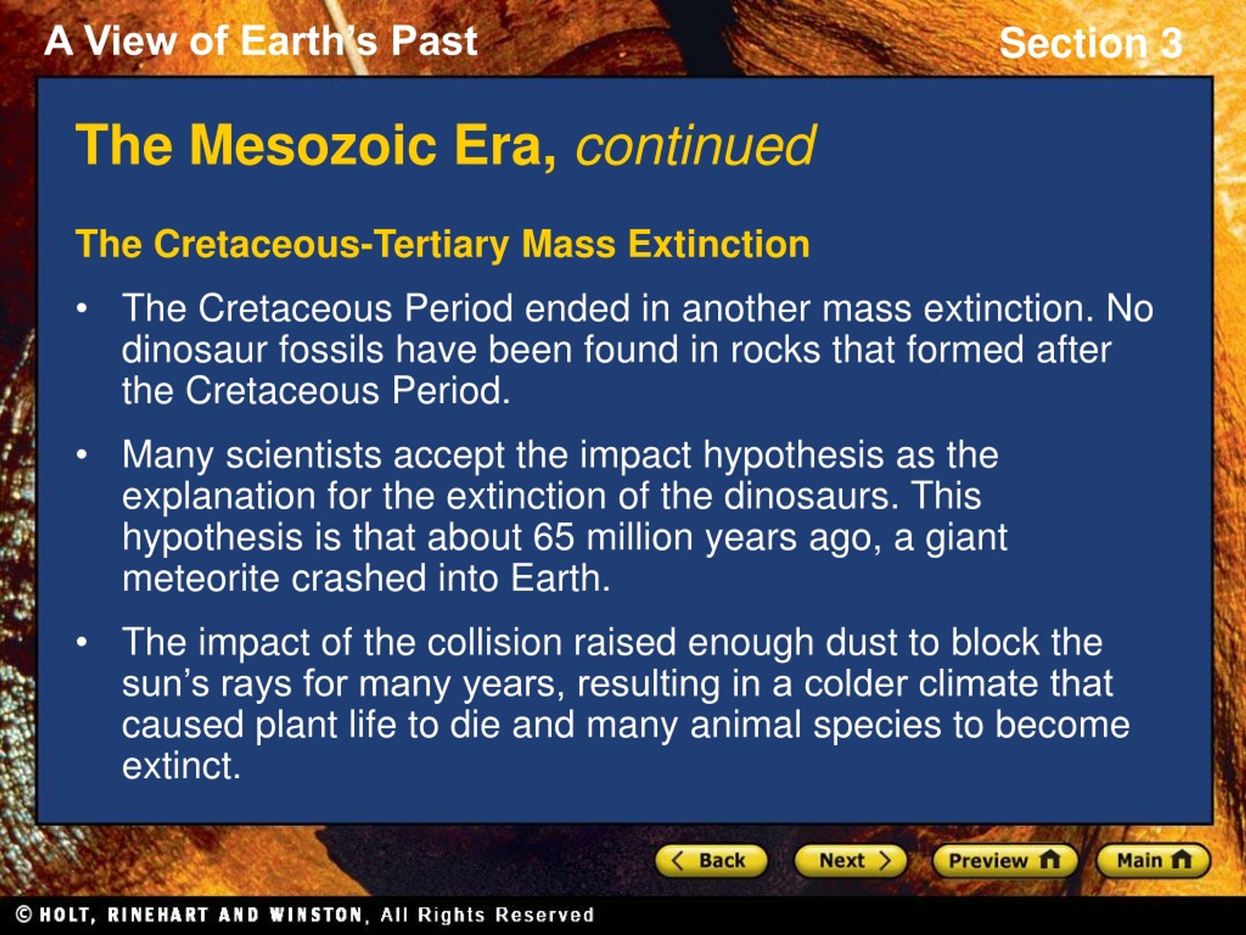 Ppt Section 3 The Mesozoic And Cenozoic Eras Powerpoint Presentation Id9207733 