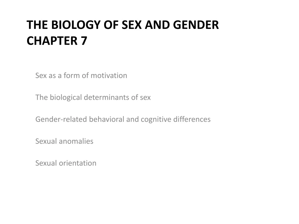 Ppt The Biology Of Sex And Gender Chapter 7 Powerpoint Presentation Free Download Id9208074 4652