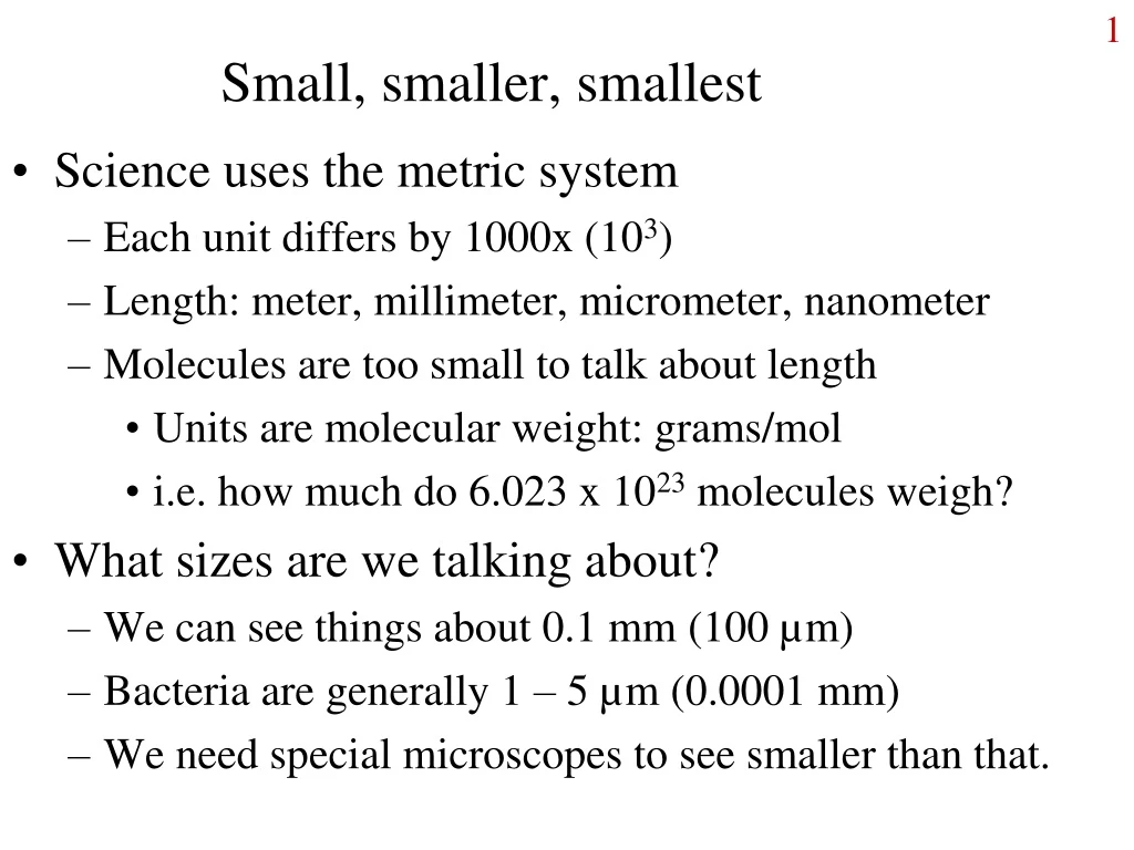 small smaller smallest n.